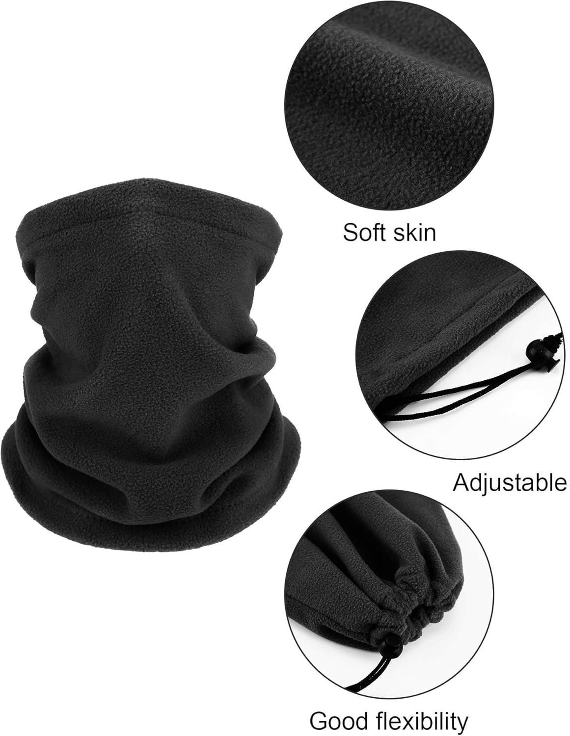 Geyoga 4-Piece Kids Winter Neck Gaiters Fleece