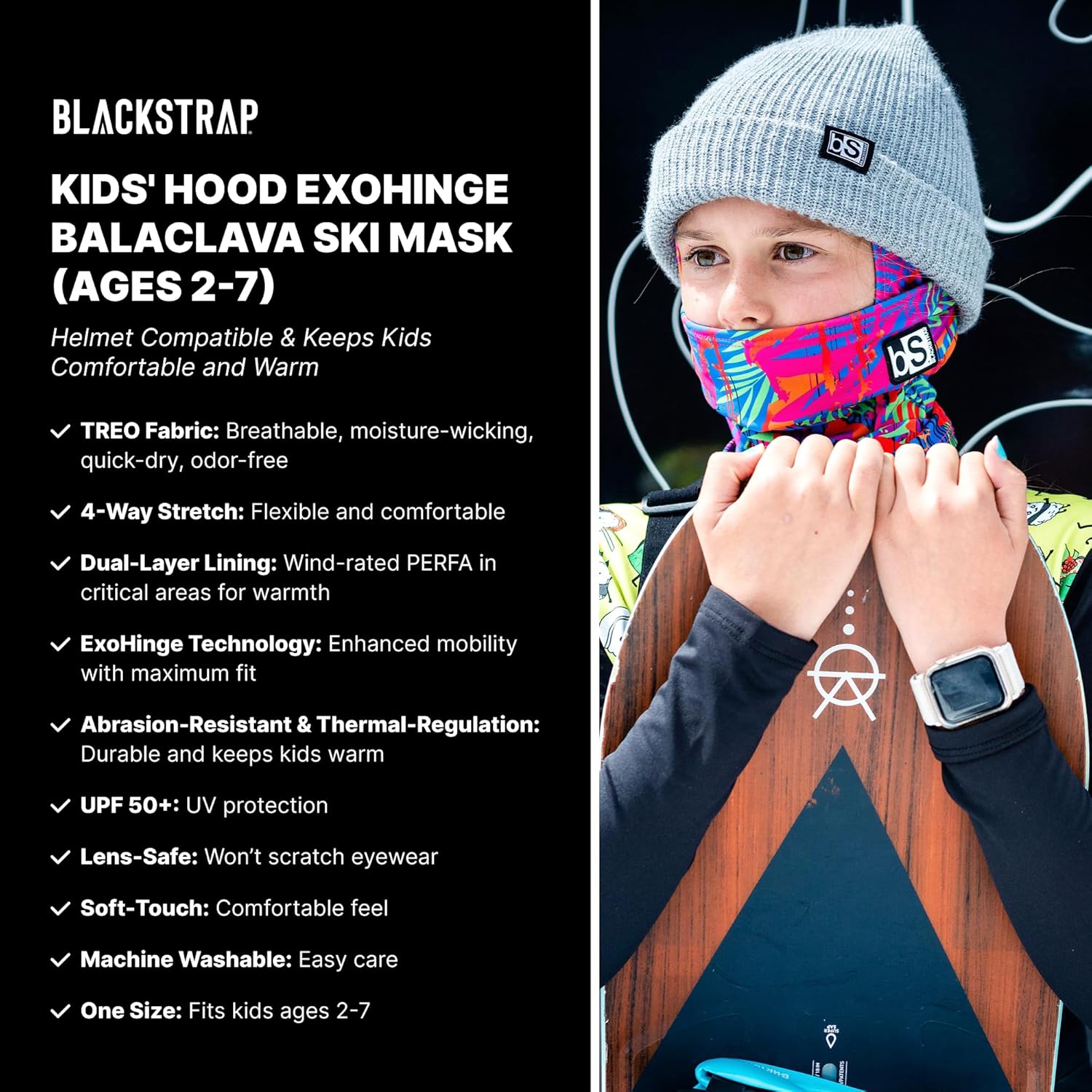 Black Strap Girls Balaclava