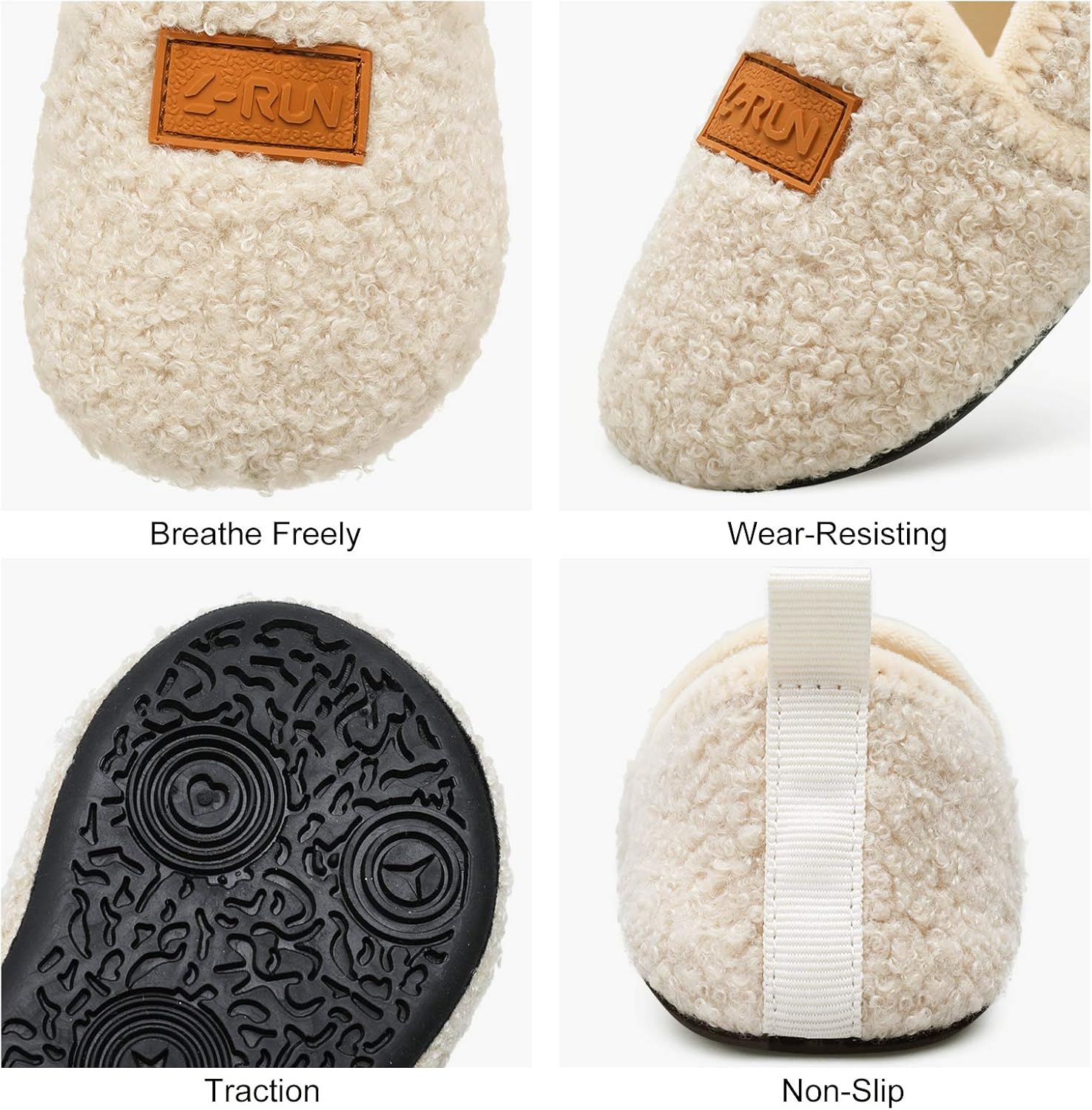 L-RUN Toddler Boys Girls House Slippers