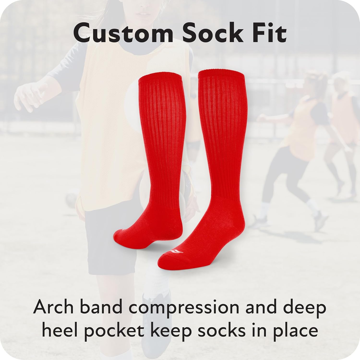 Sof Sole Soccer Over-the-Calf Team Athletic Performance Socks 2 Pair