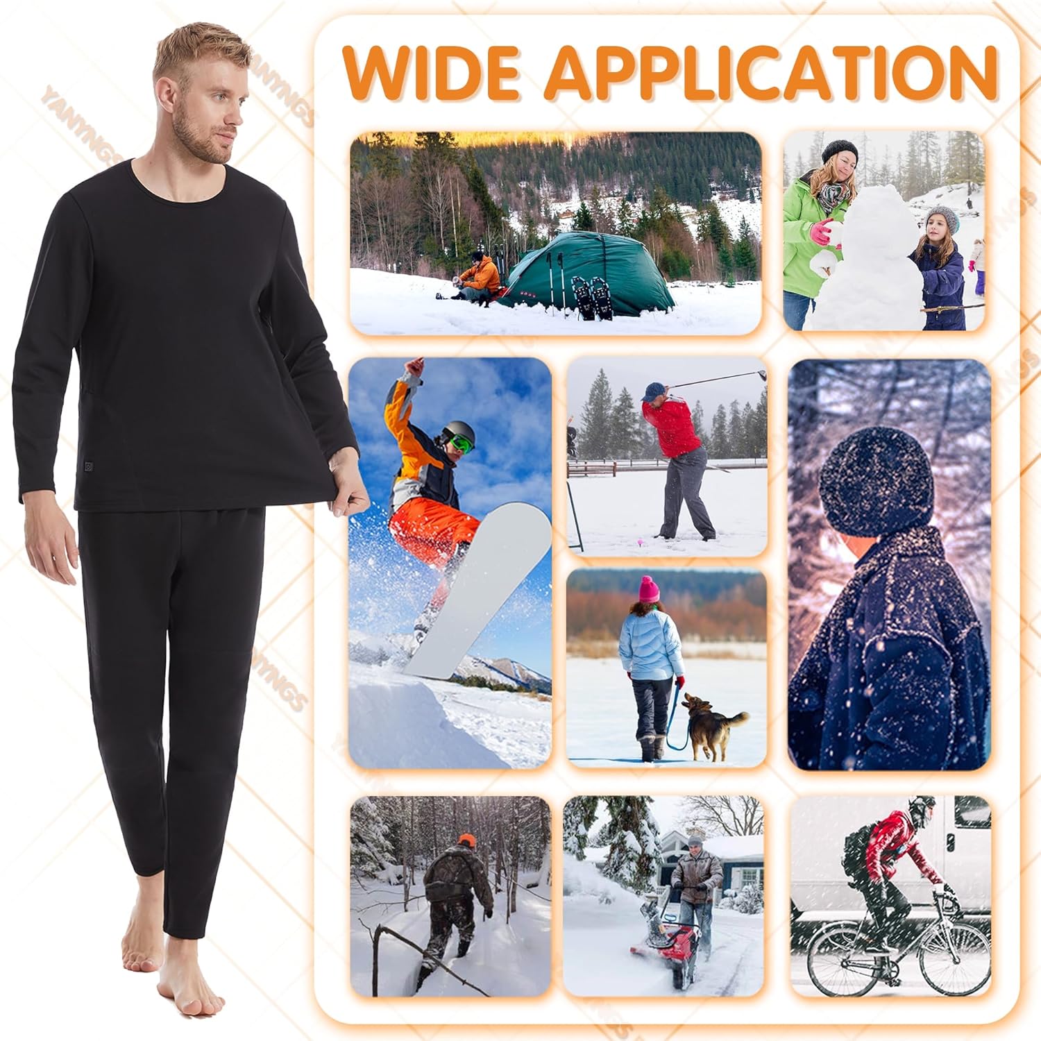 14 Heating Zones Heating Pants