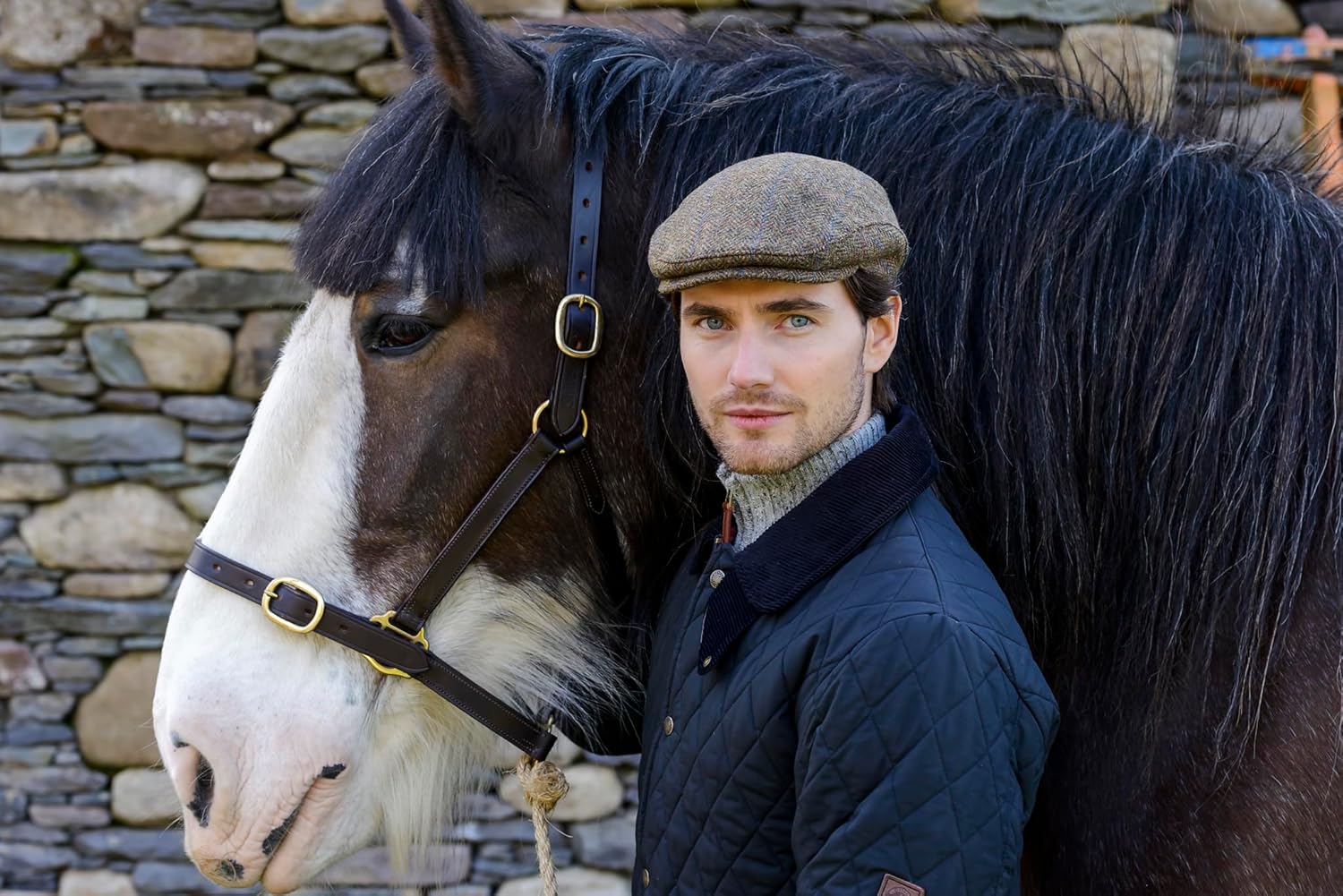 Mugros Weavers Mens Irish Trinity Flat Cap Driving Cap Made in Ireland
