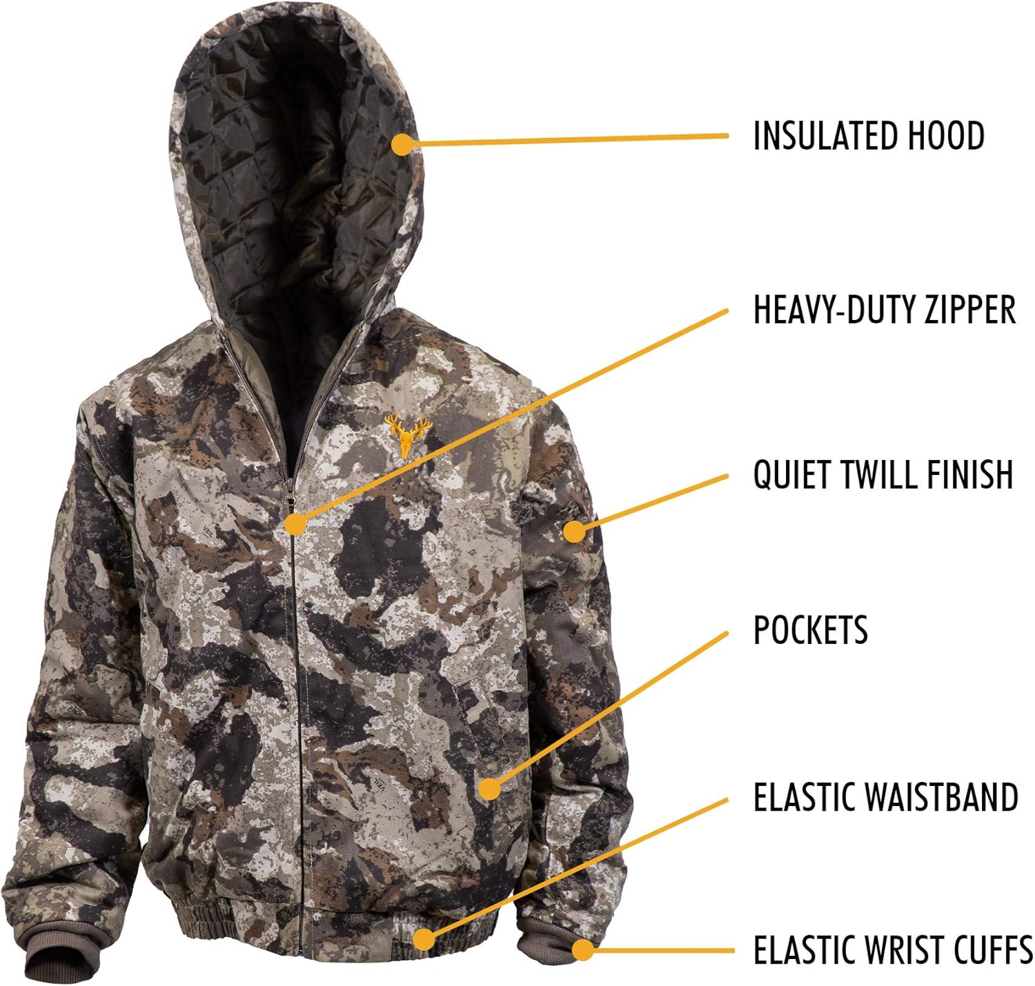 HOT SHOT Insulated Camo Hunting Jacket for Boys