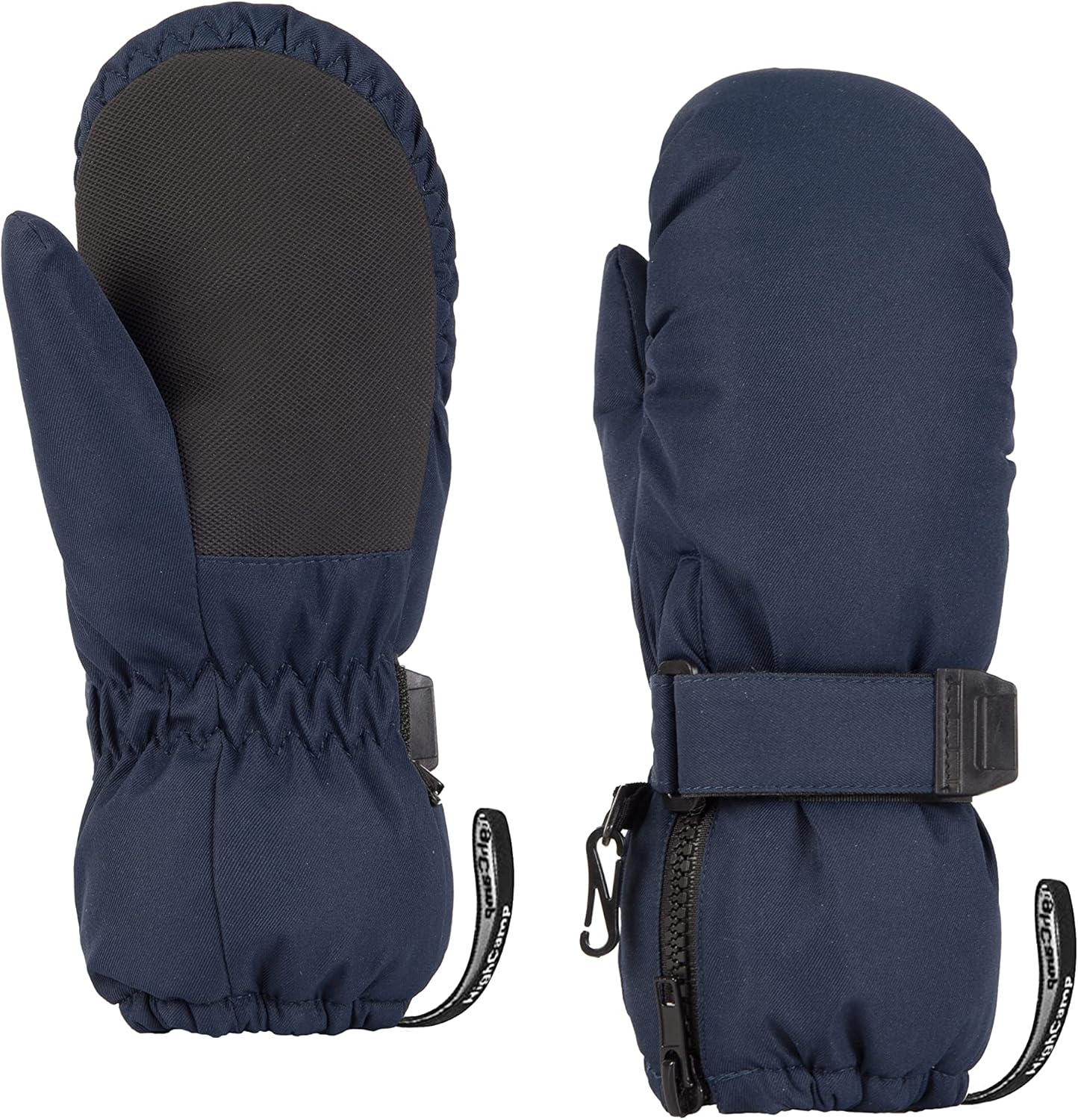 HIGHCAMP Winter Snow Ski Mitten Gloves Waterproof with Zipper