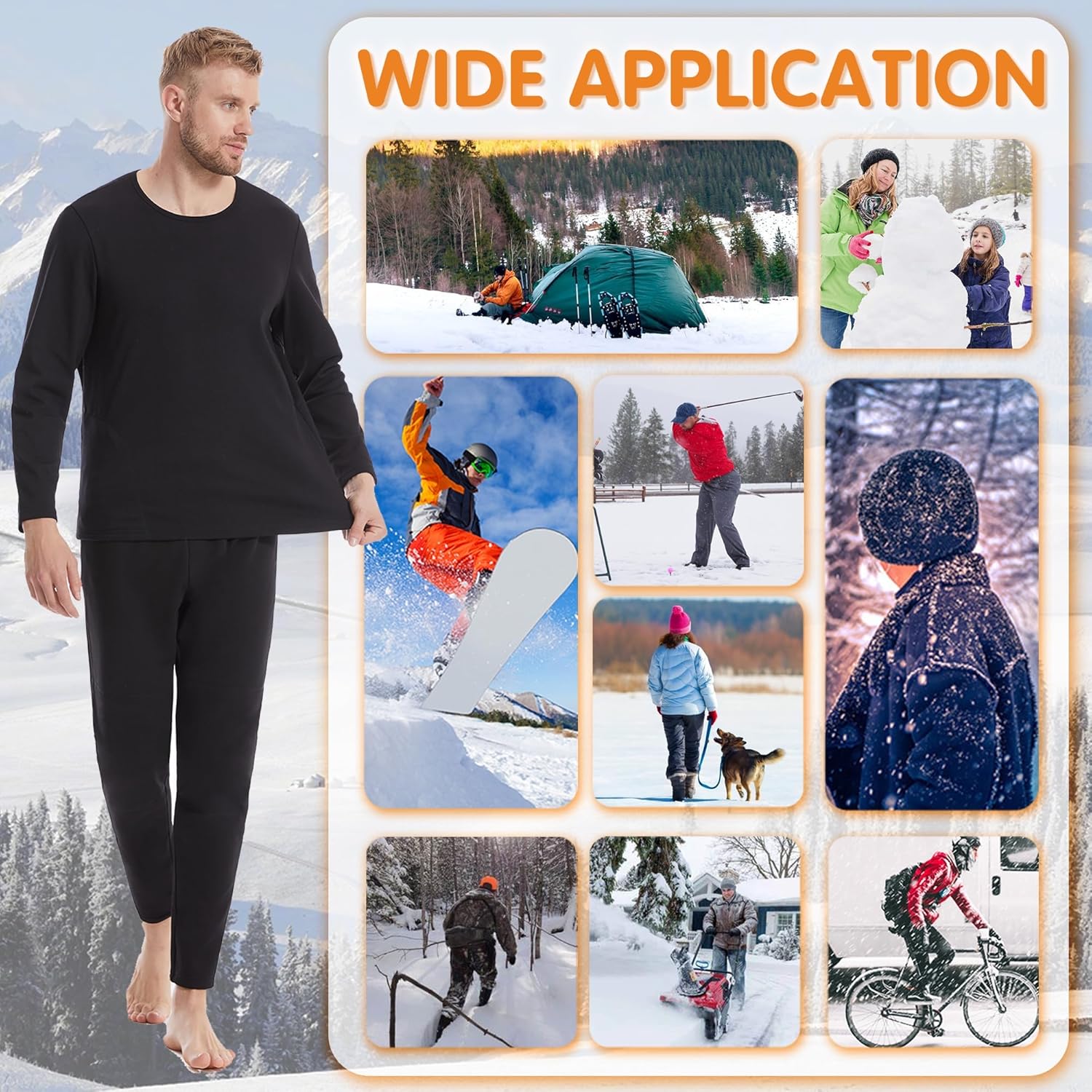 Heated Thermal Shirt for Men with 16 Heating Zones under_CB