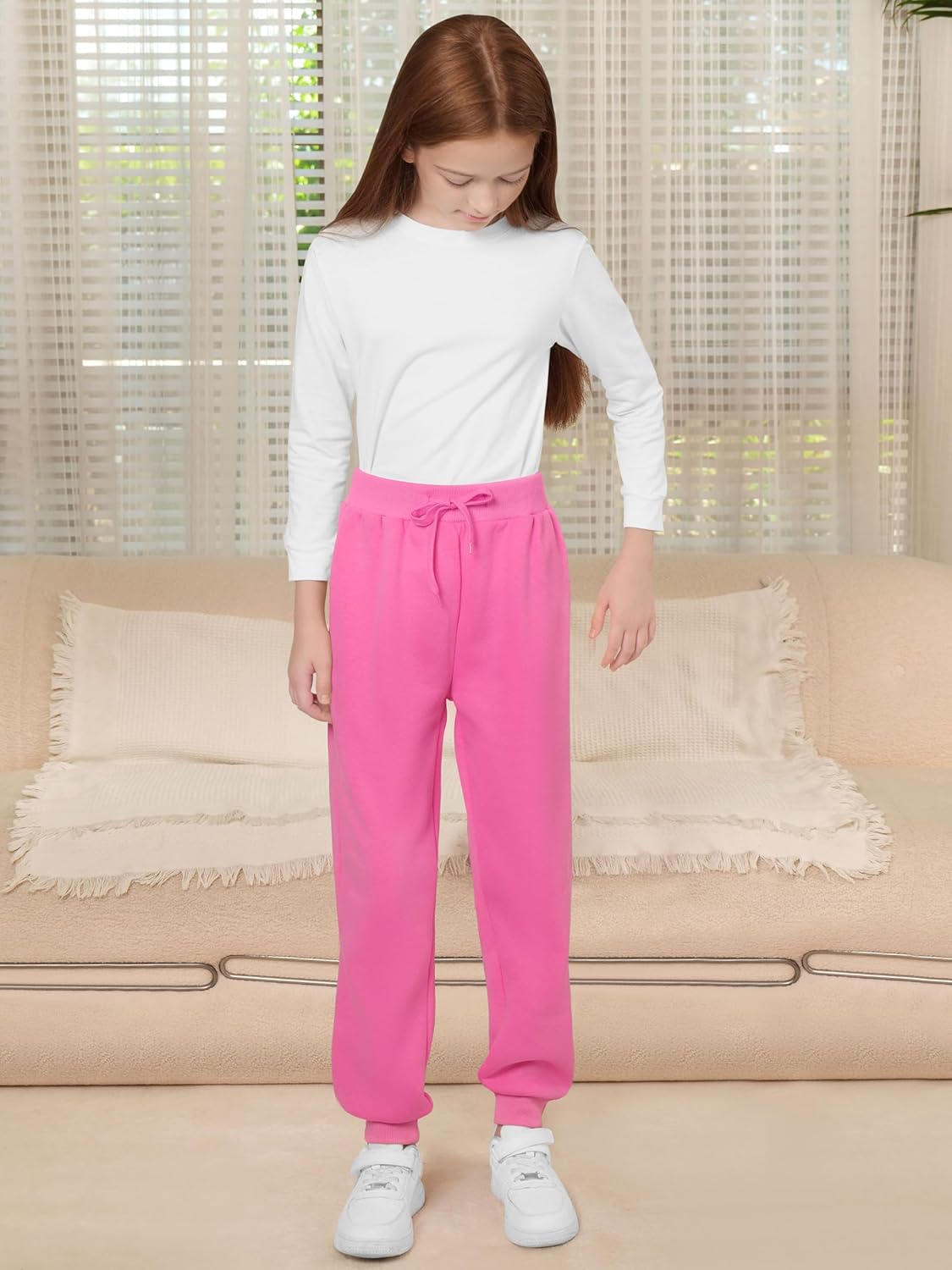 Resinta Girls Soft Warm Jogger Pants for Kids