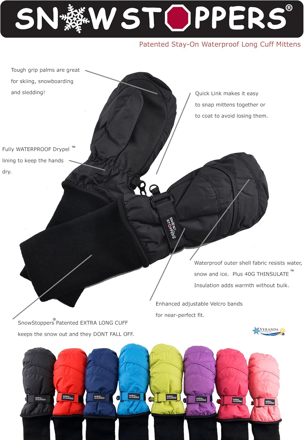SnowStoppers Kids Mitten