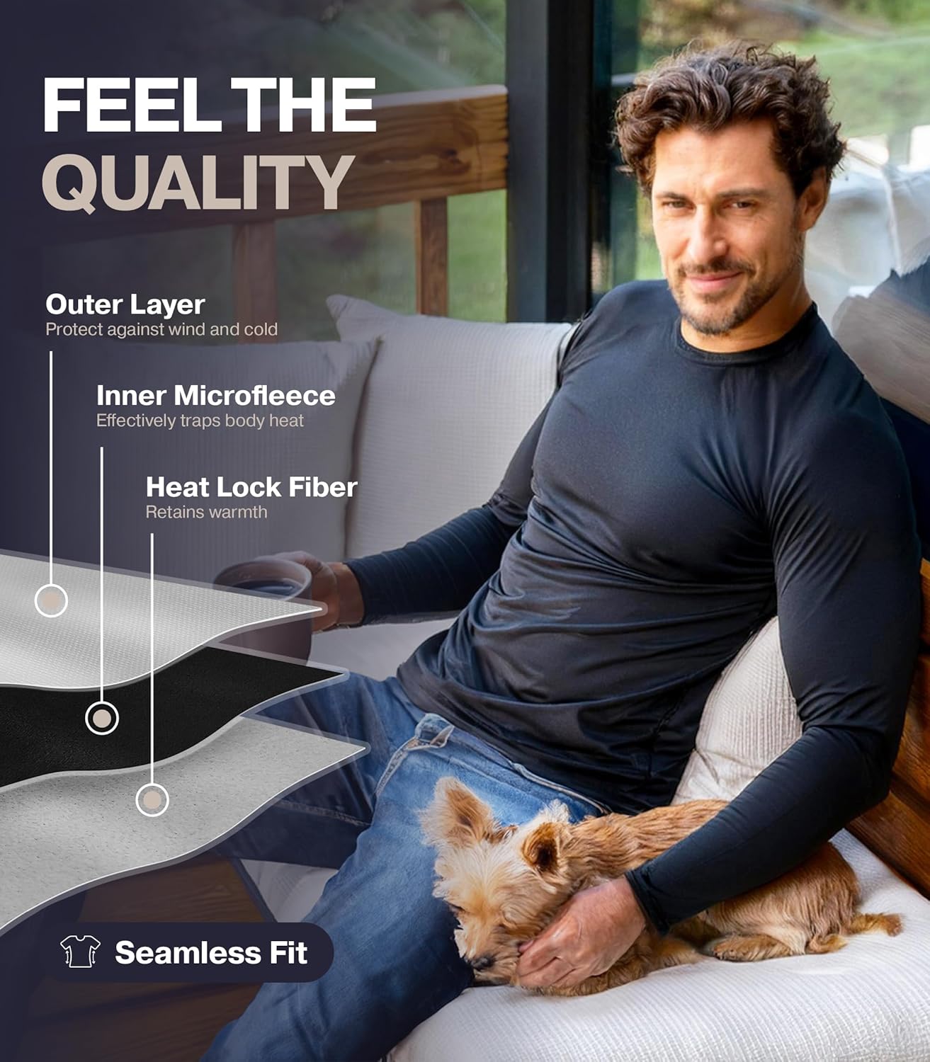 Thermajohn Thermal Shirts for Men - Long Sleeve Soft Warm and Supportive