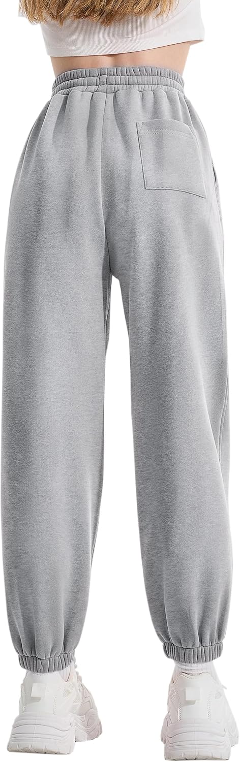 Rolanko Girls Fleece Sweatpants Baggy Jogger Pants