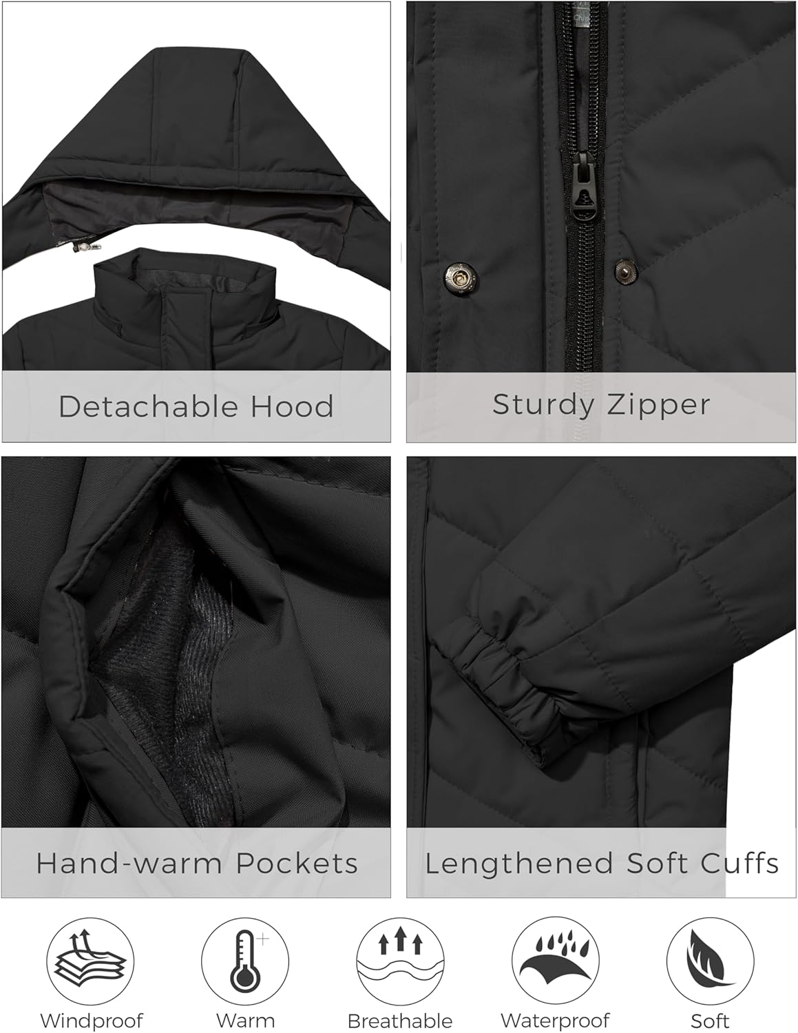 Skieer Girls Waterproof Winter Jacket