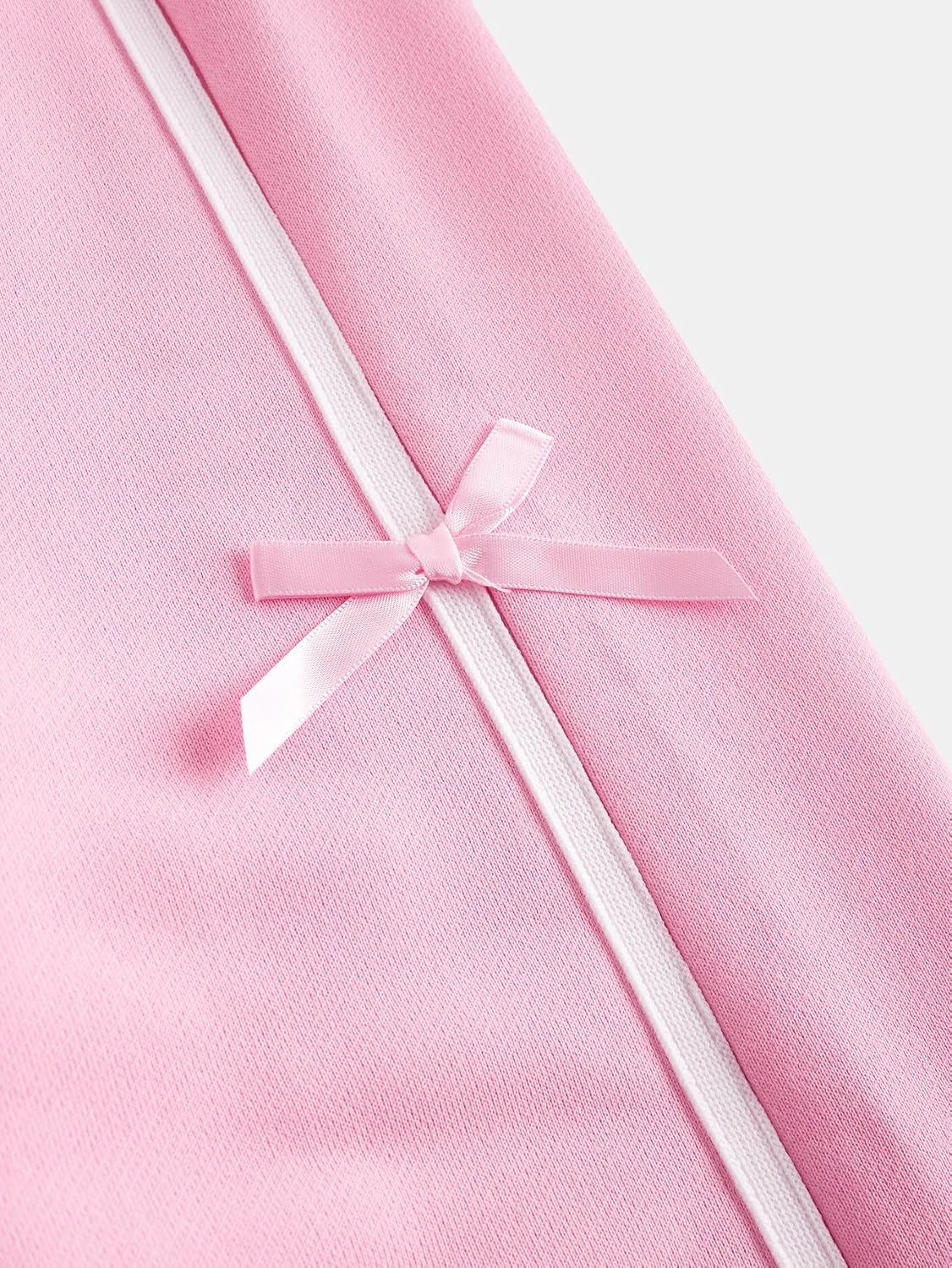 Cute Bow Side Elastic Waist Sweatpants for Girls