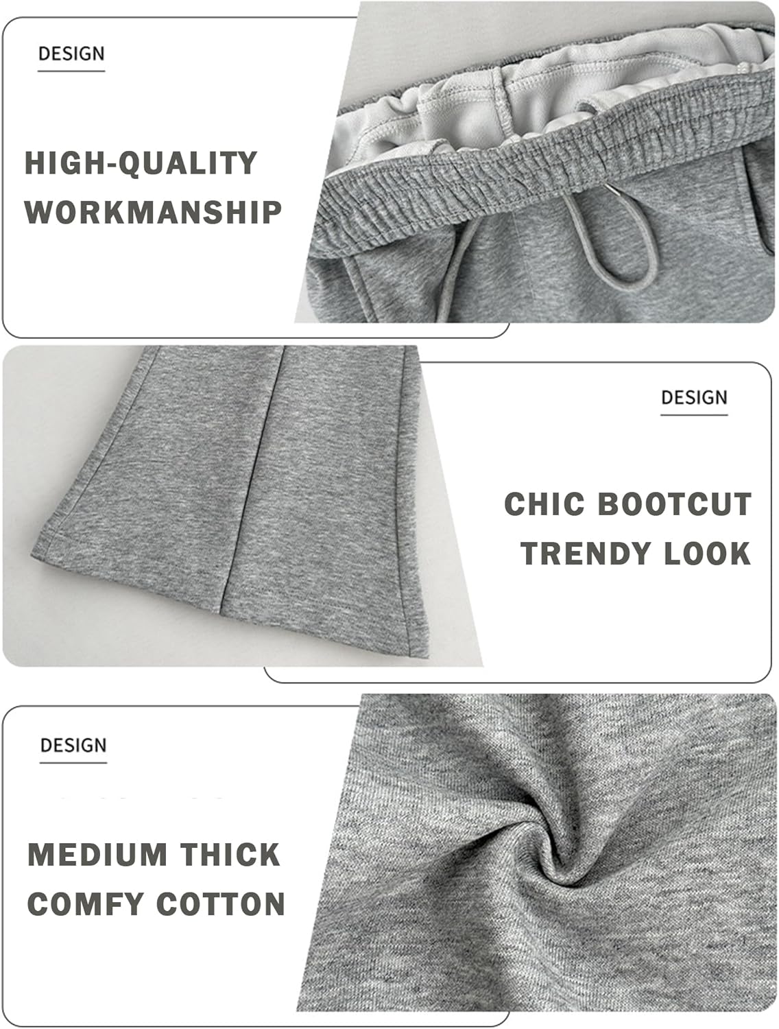 Kiench Flared Leg Sweats Trendy High Waist for Teens