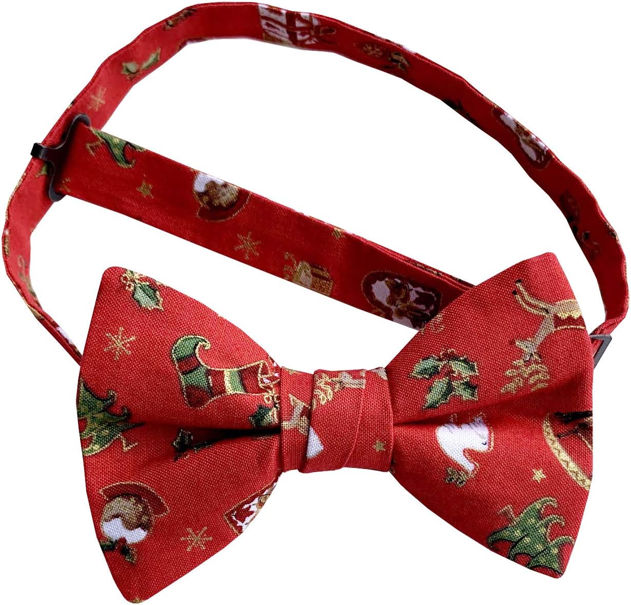 Red Gold Christmas Tie