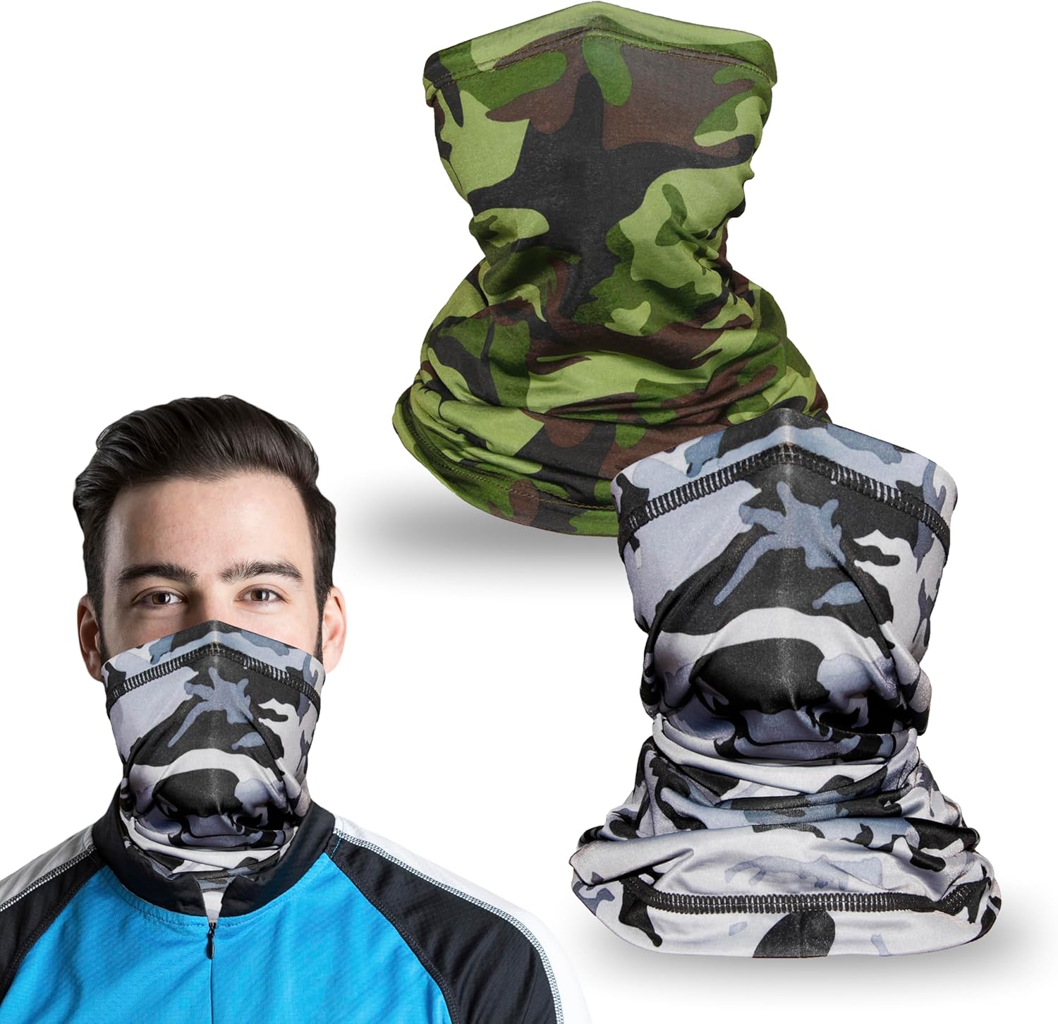 Kids Camo Gaiter for Face Mask UV Protection Cooling Bandana
