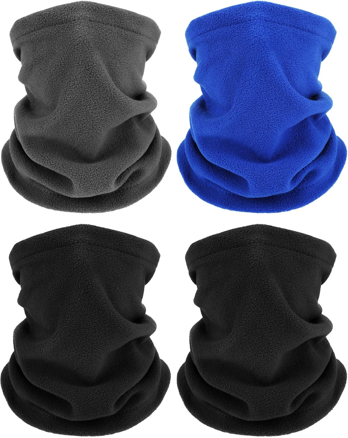Geyoga 4-Piece Kids Winter Neck Gaiters Fleece