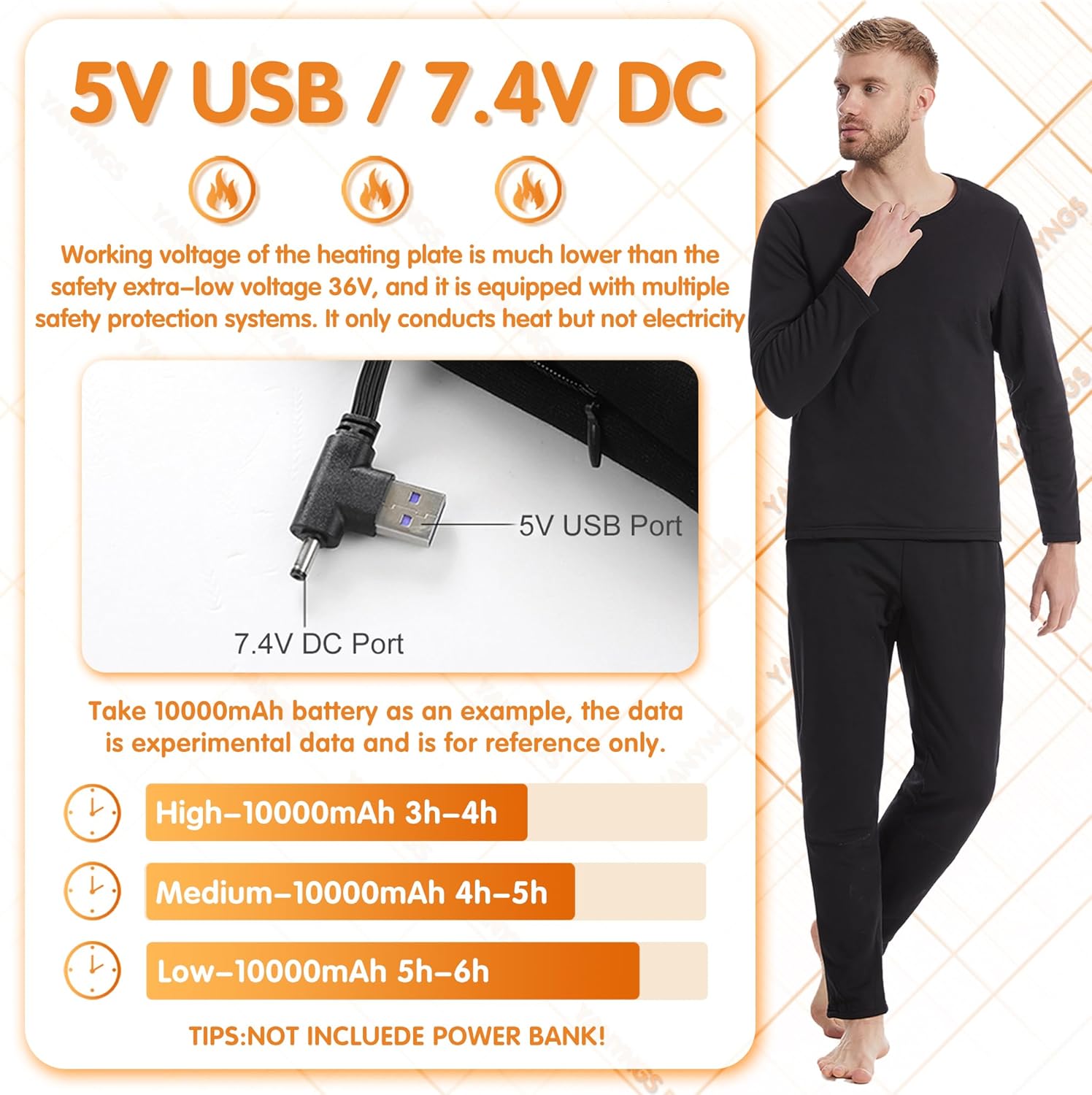 14 Heating Zones Heating Pants