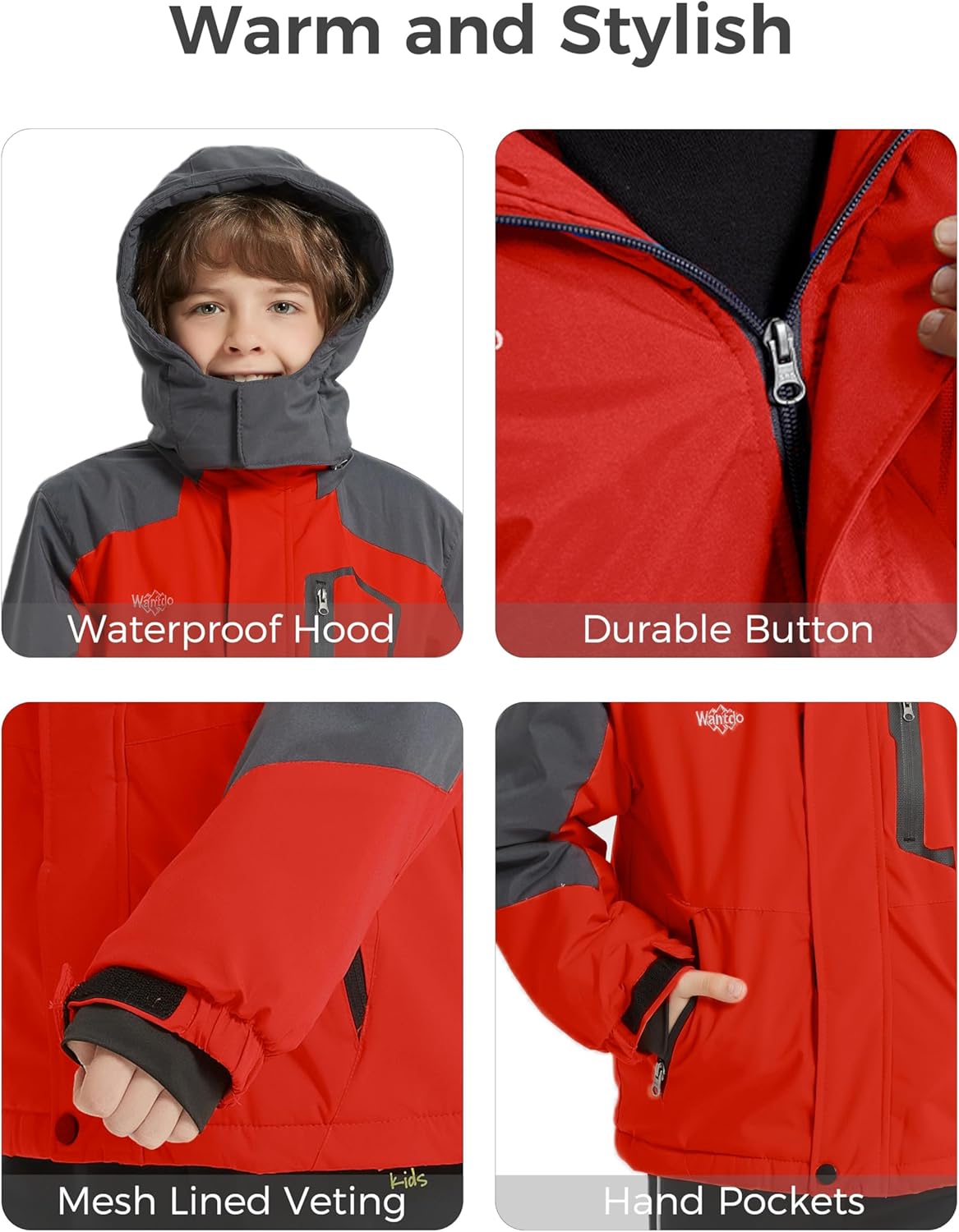 Protective Cozy Ski Jackets for Boys
