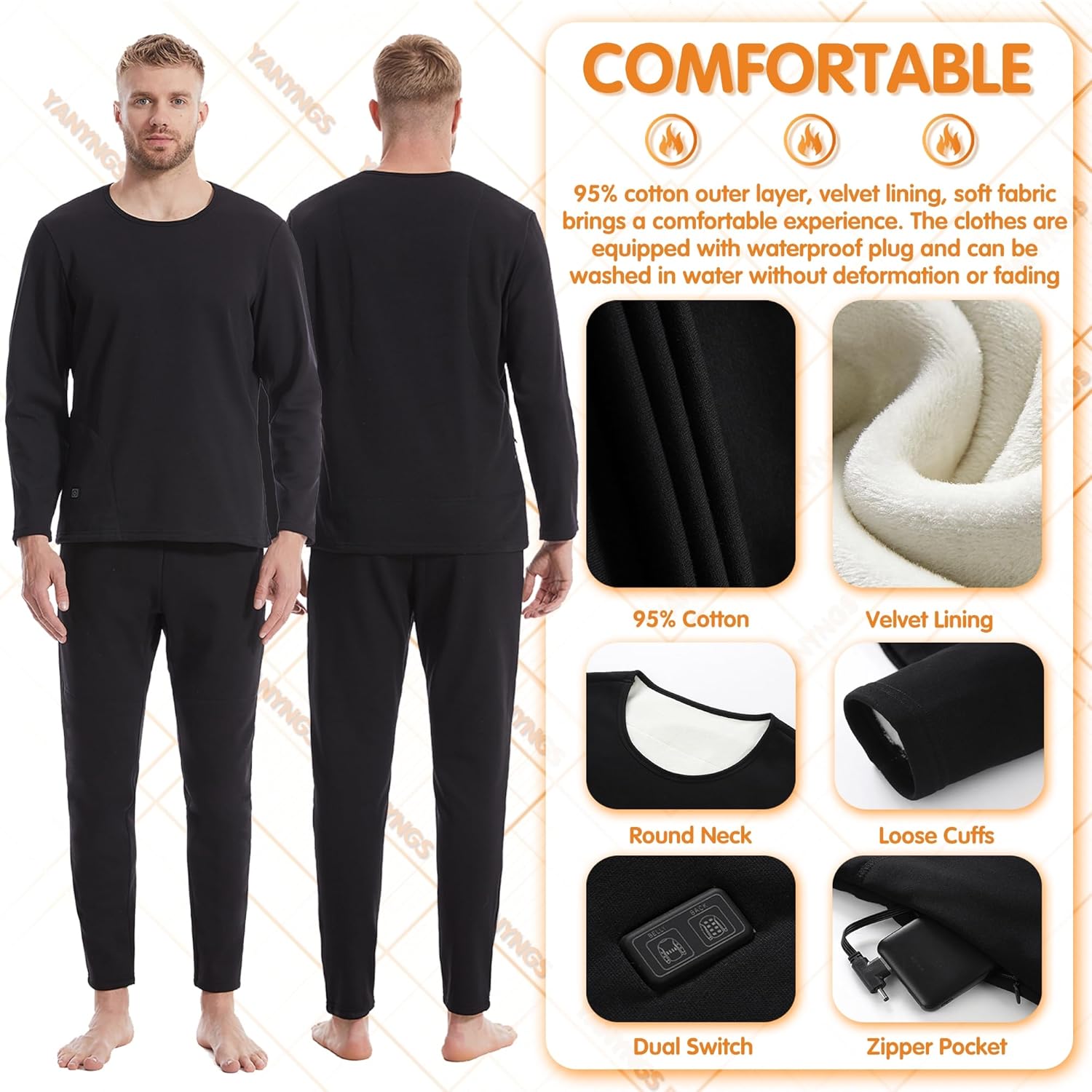 14 Heating Zones Heating Pants