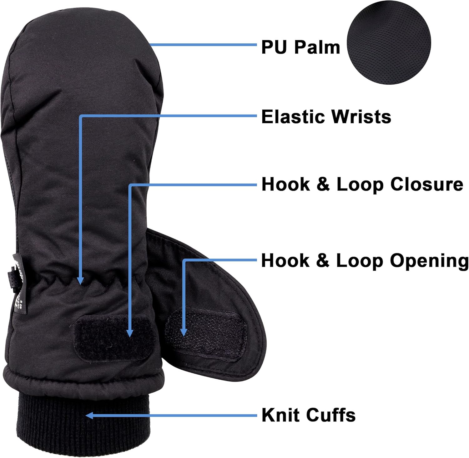 SimpliKids Waterproof Ski Gloves for Kids Warm Insulated and Durable