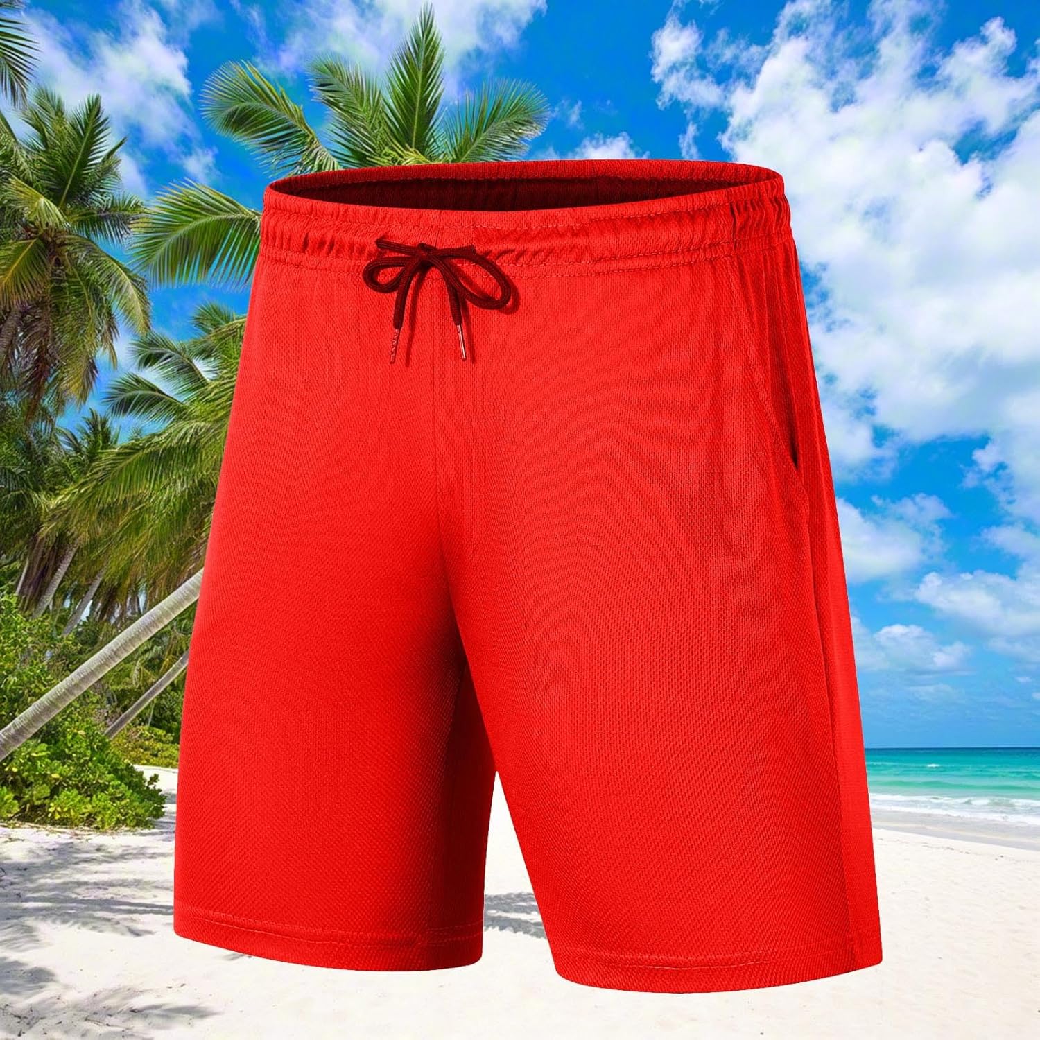 Mens Casual wildfire-Resistant Summer Shorts with Pocket