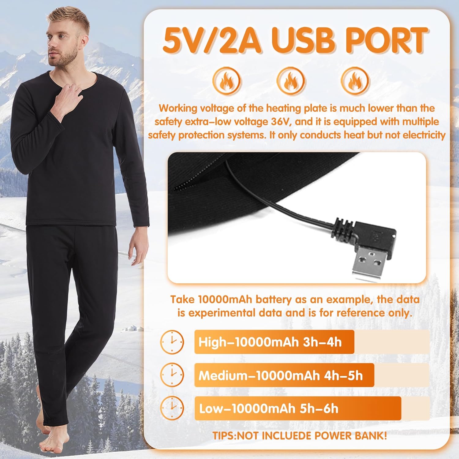 Heated Thermal Shirt for Men with 16 Heating Zones under_CB