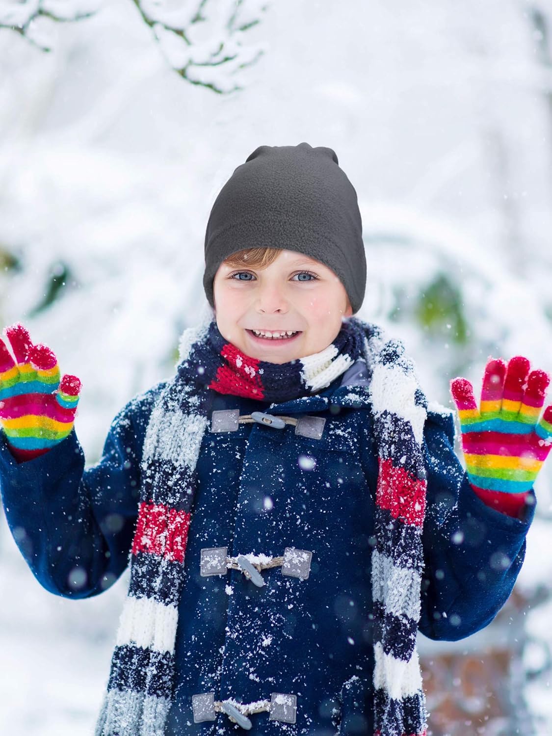 Geyoga 4-Piece Kids Winter Neck Gaiters Fleece