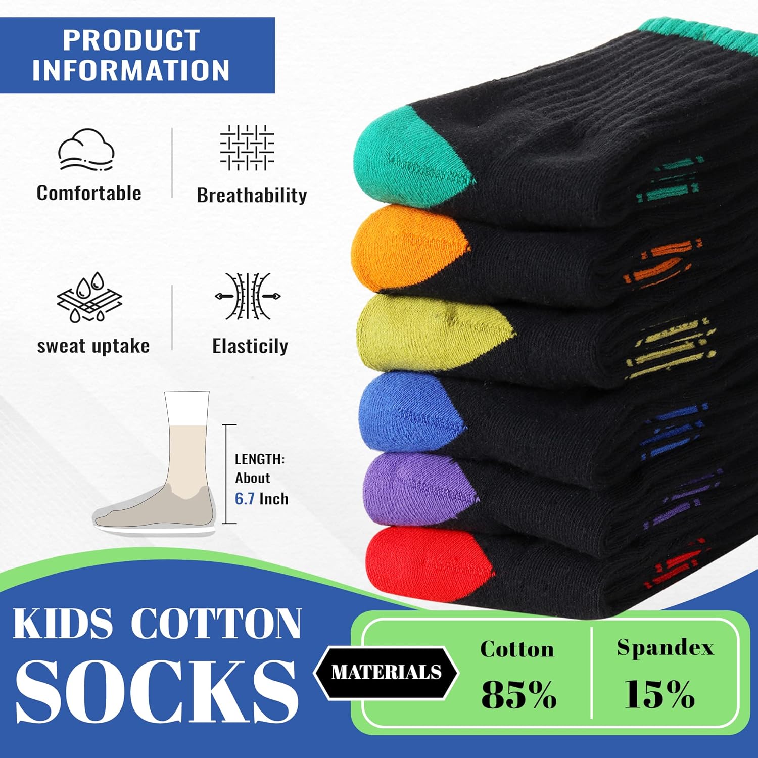 SeeyAN Kids Socks Boys Arch Support Breathable Socks