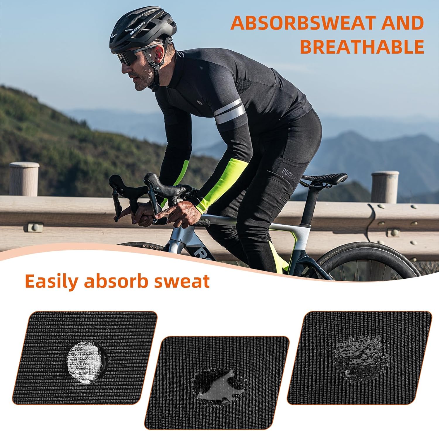 Thermal Arm Warmers for Men Winter Cycling Compression Sleeves
