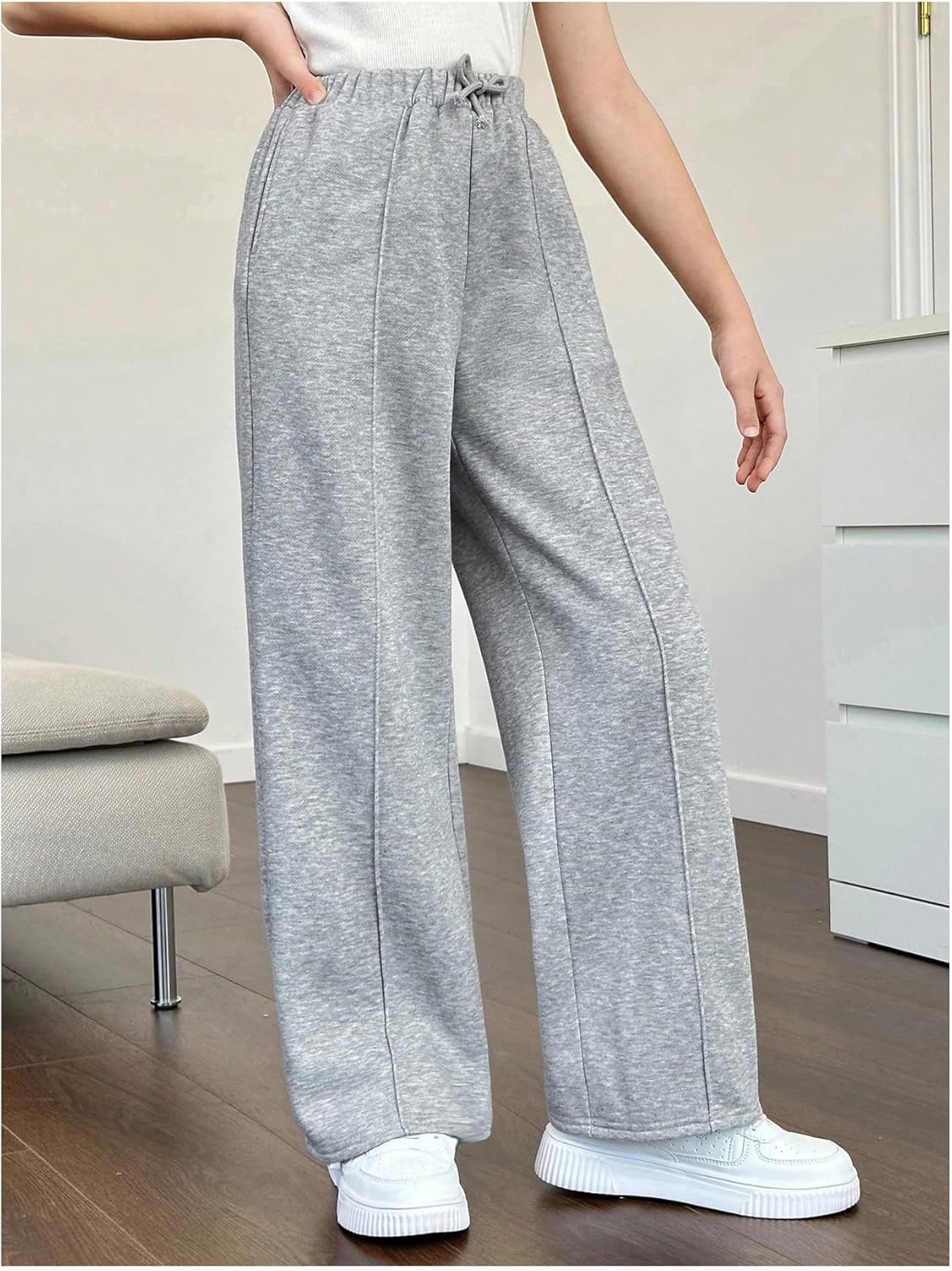 GORGLITTER - Comfortable Stylish Wide Leg Sweatpants for Girls