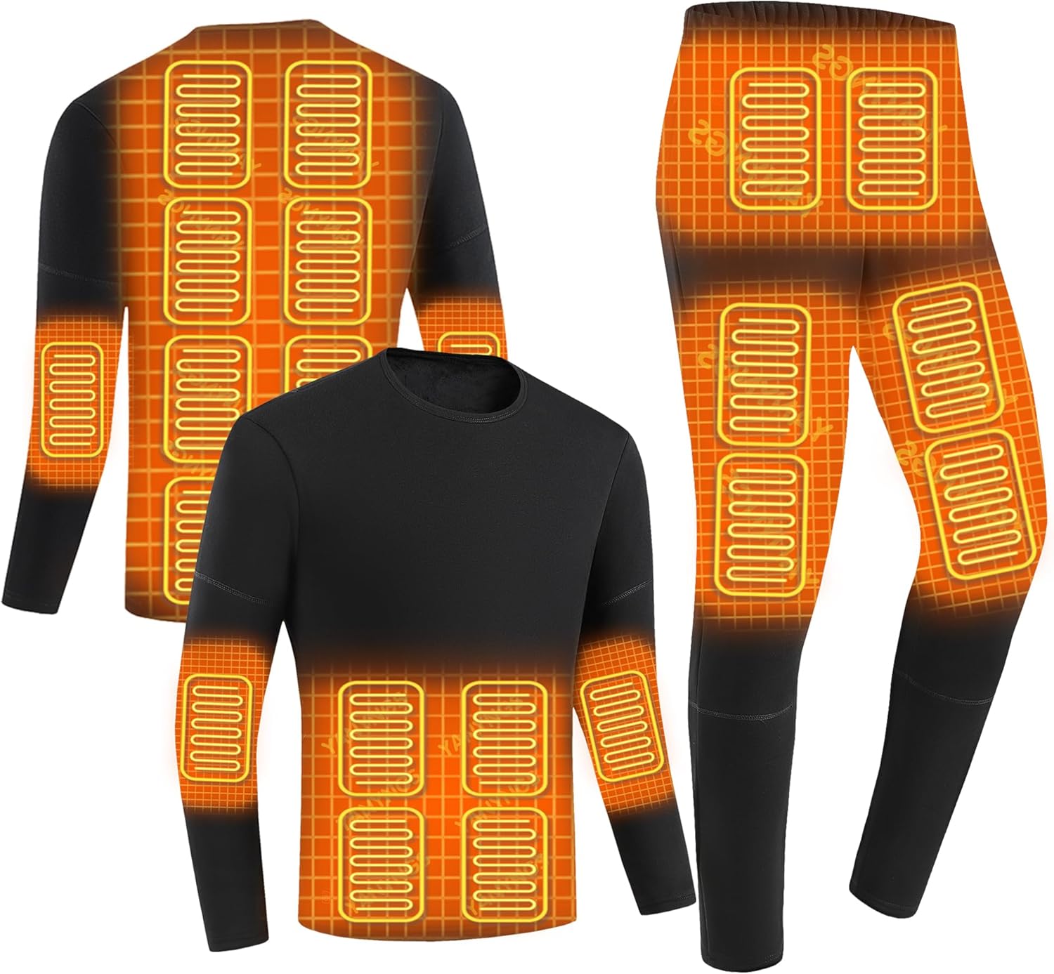 Smart heating thermal underwear set for men