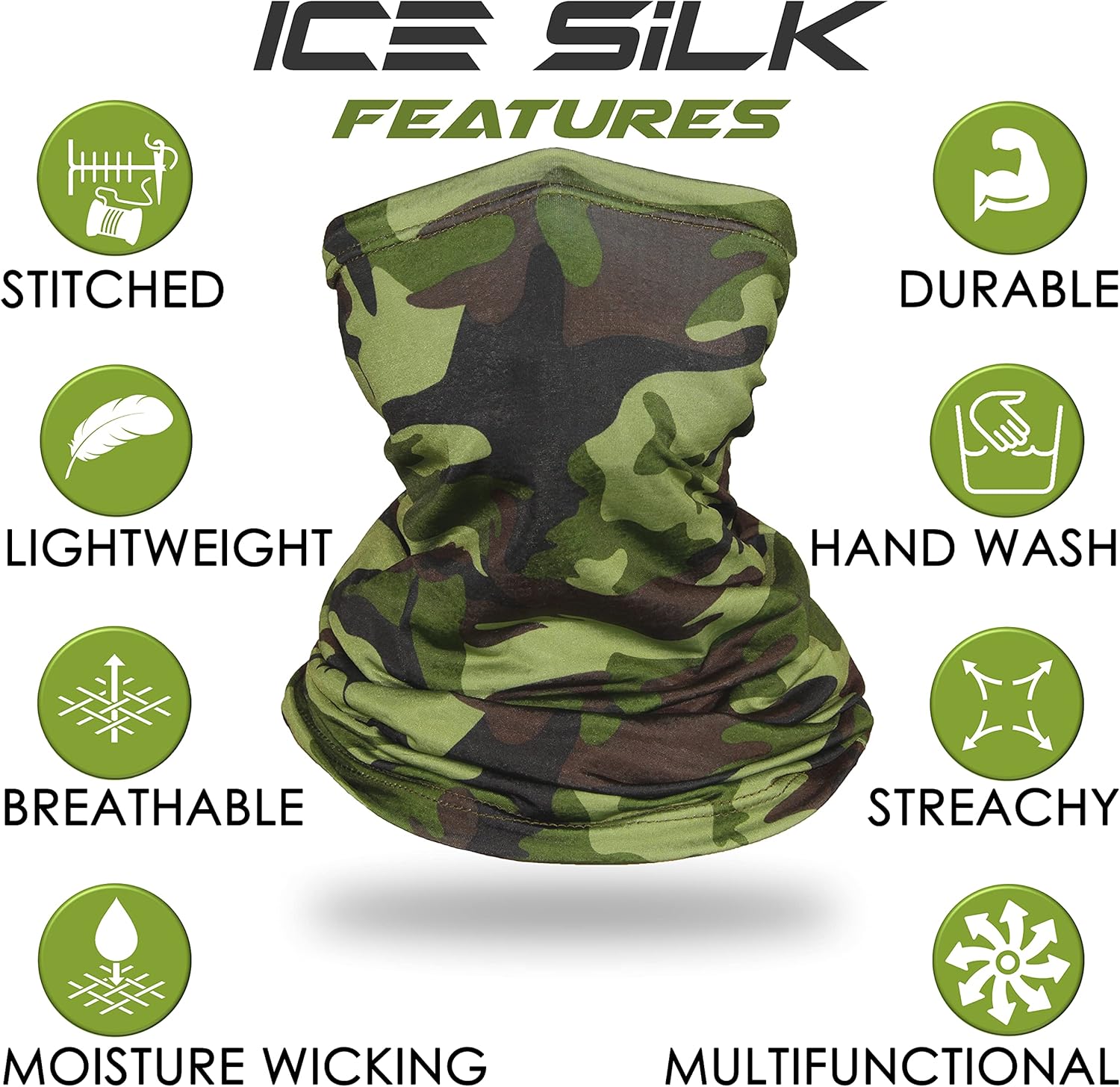Kids Camo Gaiter for Face Mask UV Protection Cooling Bandana