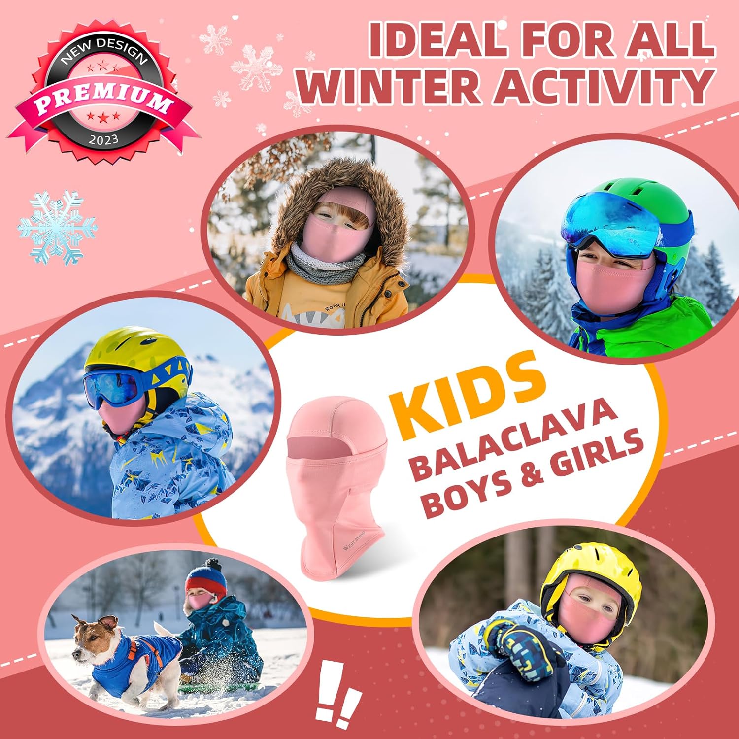ICOCOPRO Kids Balaclava Ski Mask Windproof Warm Face Protector