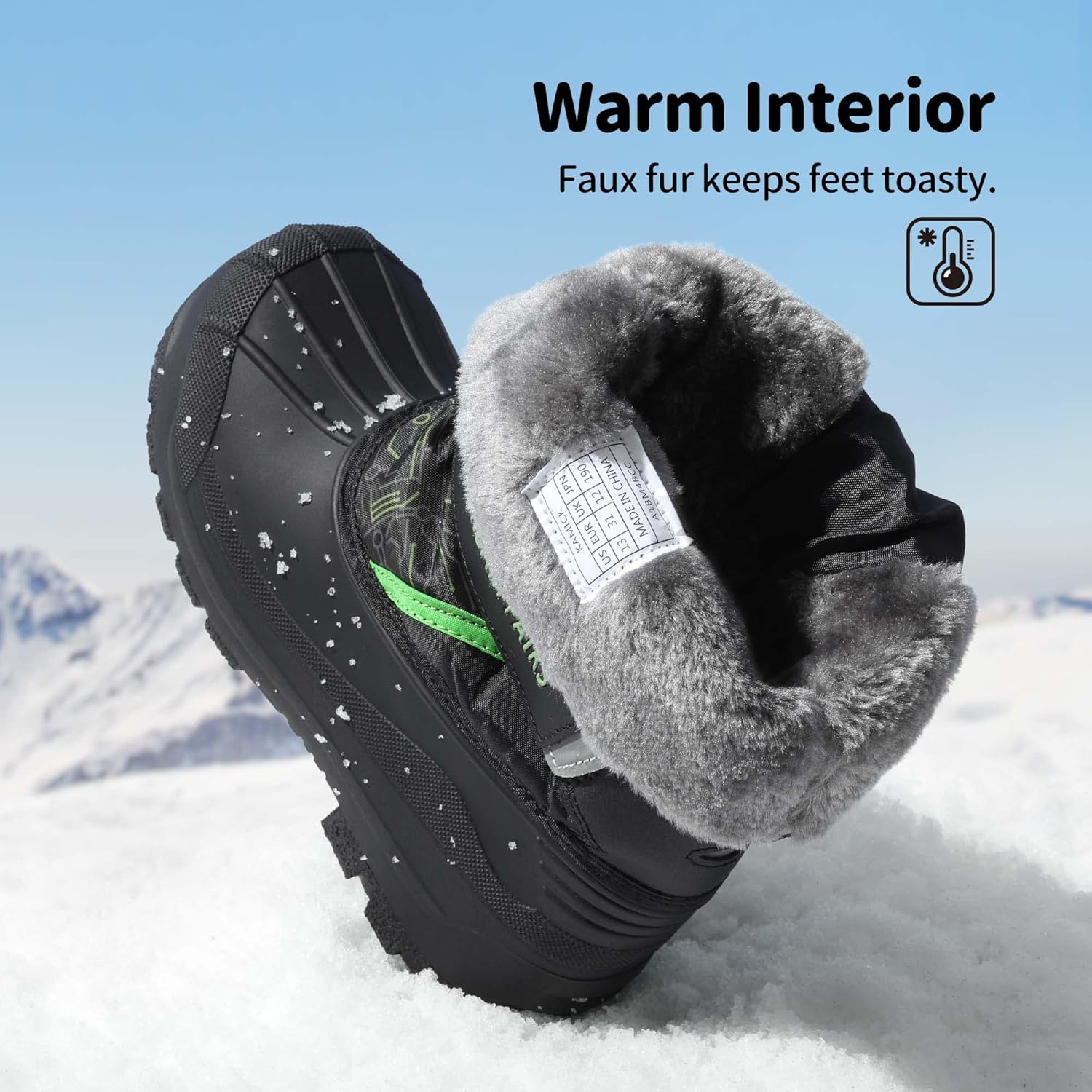 DREAM PAIRS Boys Girls Mid Calf Snow Boots for Kids
