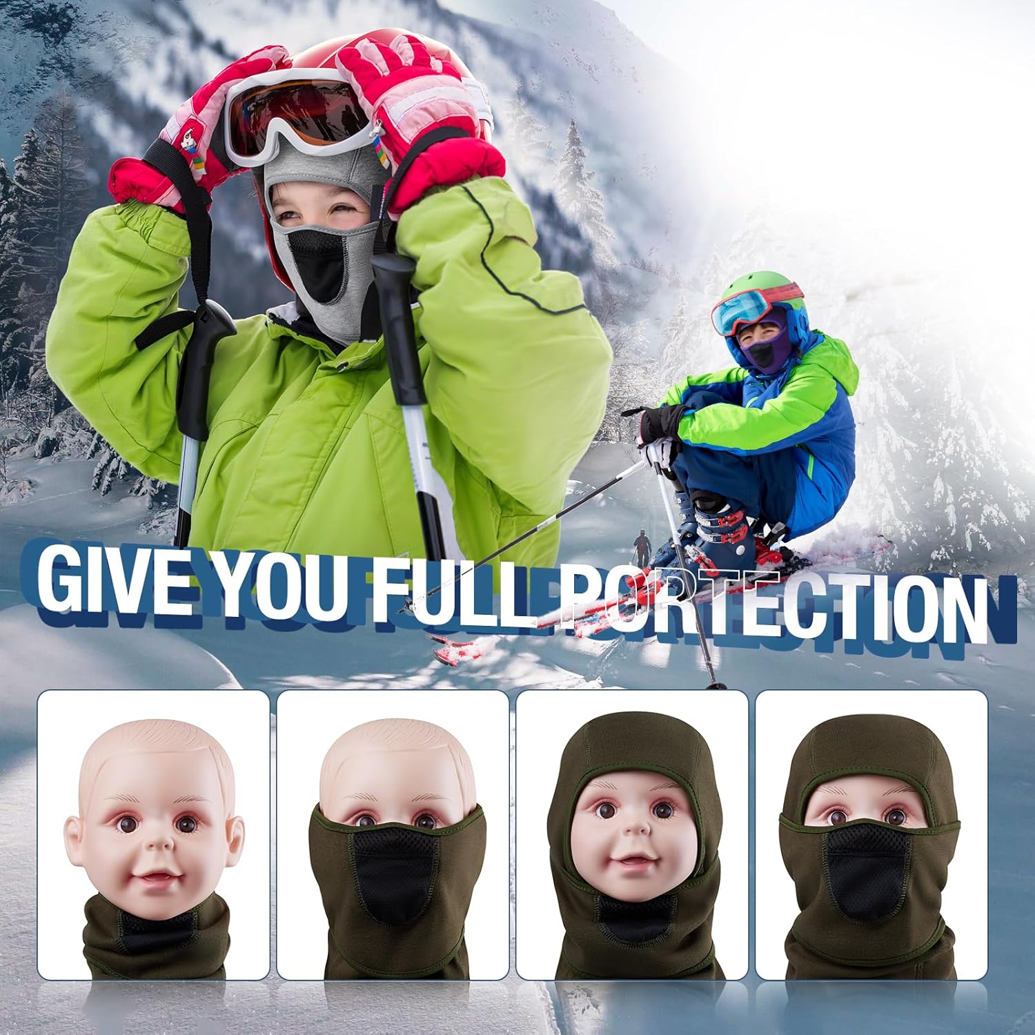 Winter Windproof Ski Mask for Kids