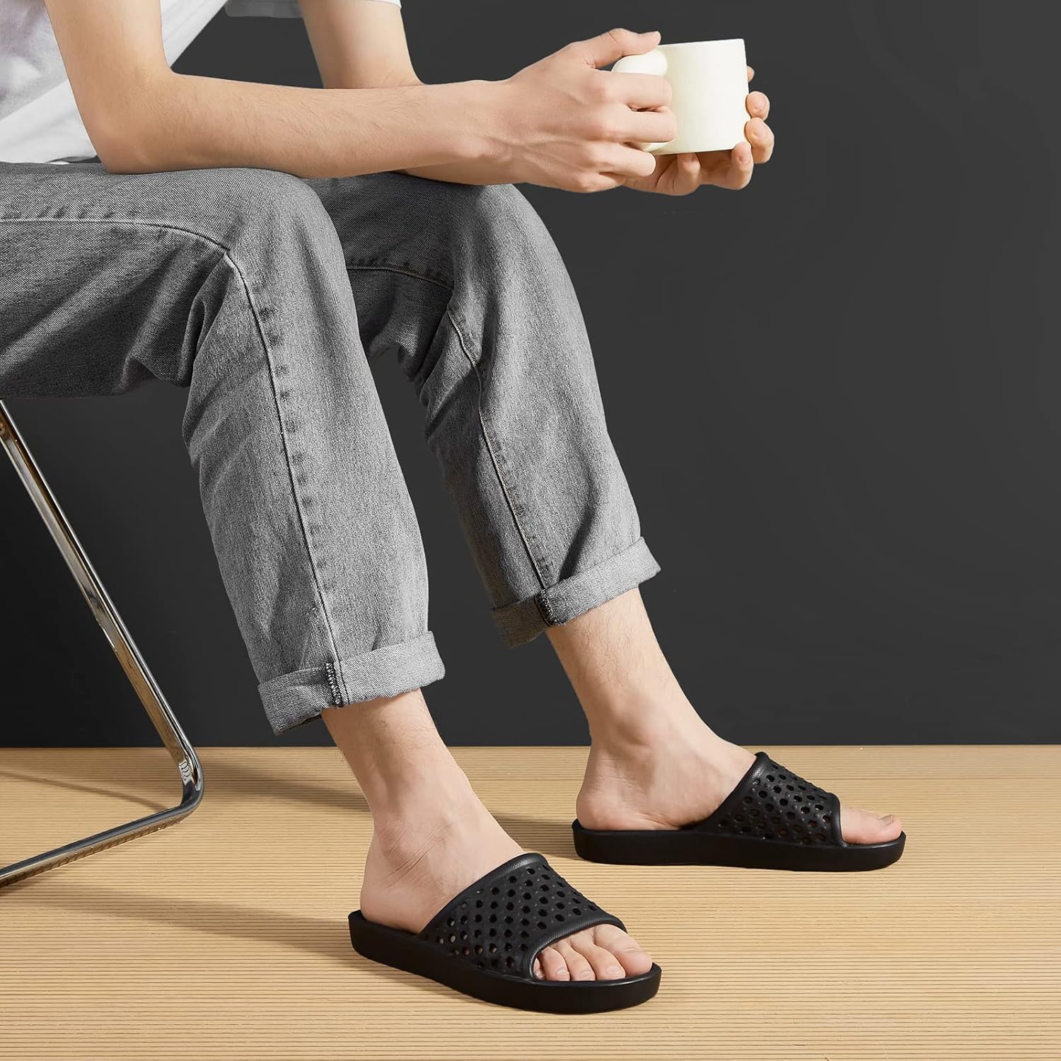 Non-Slip Dry Shower Slippers for Men Women
