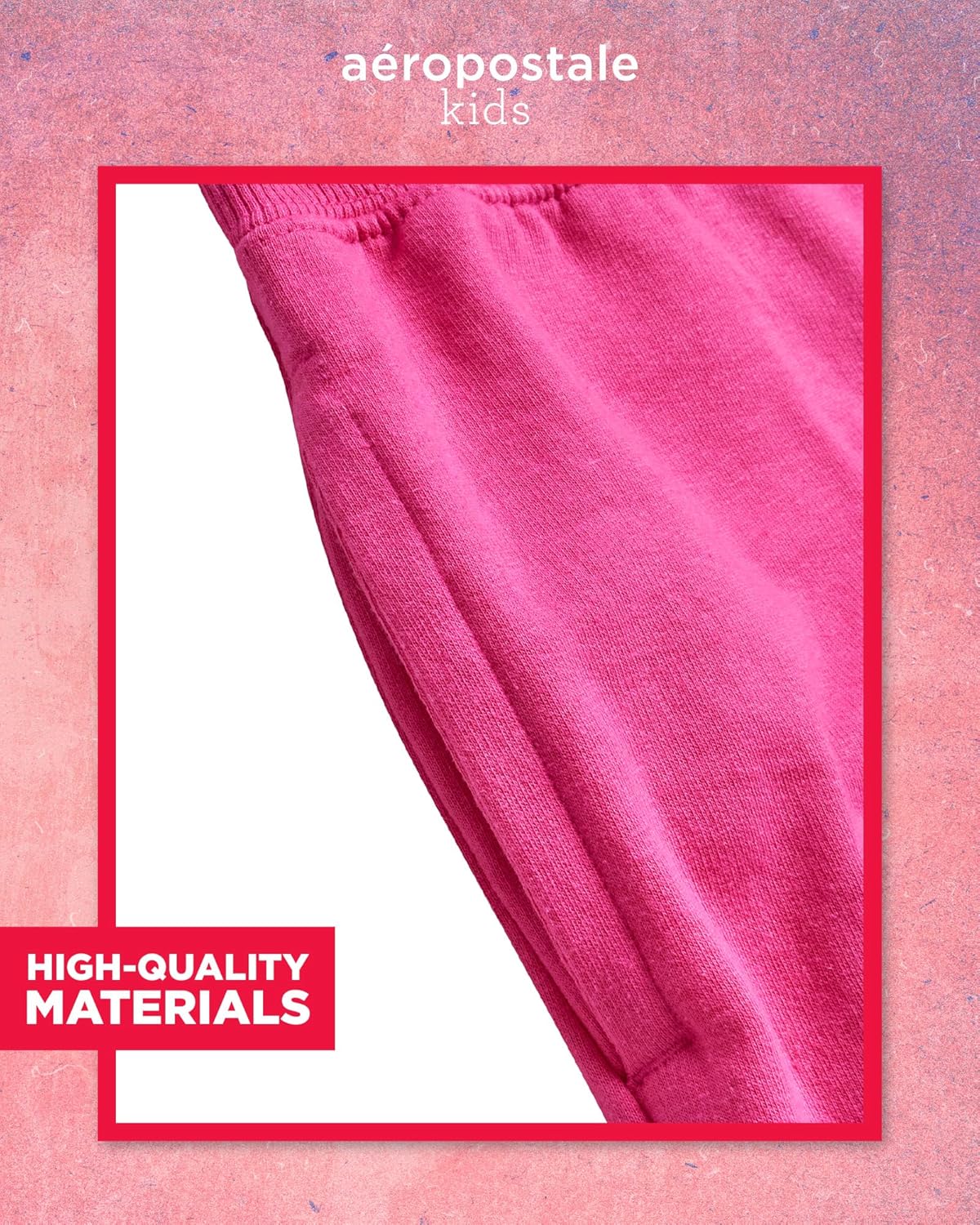 AEROPOSTALE Girls Fleece Joggers with Sparkling Sequins