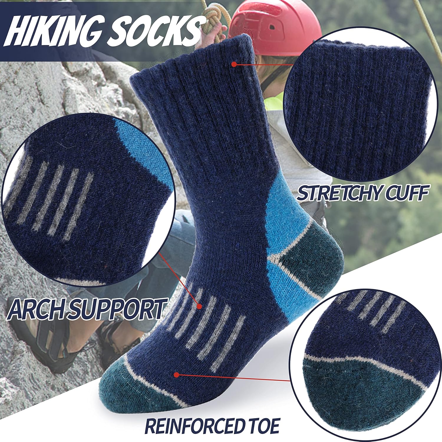 Warm Merino Wool Socks for Kids