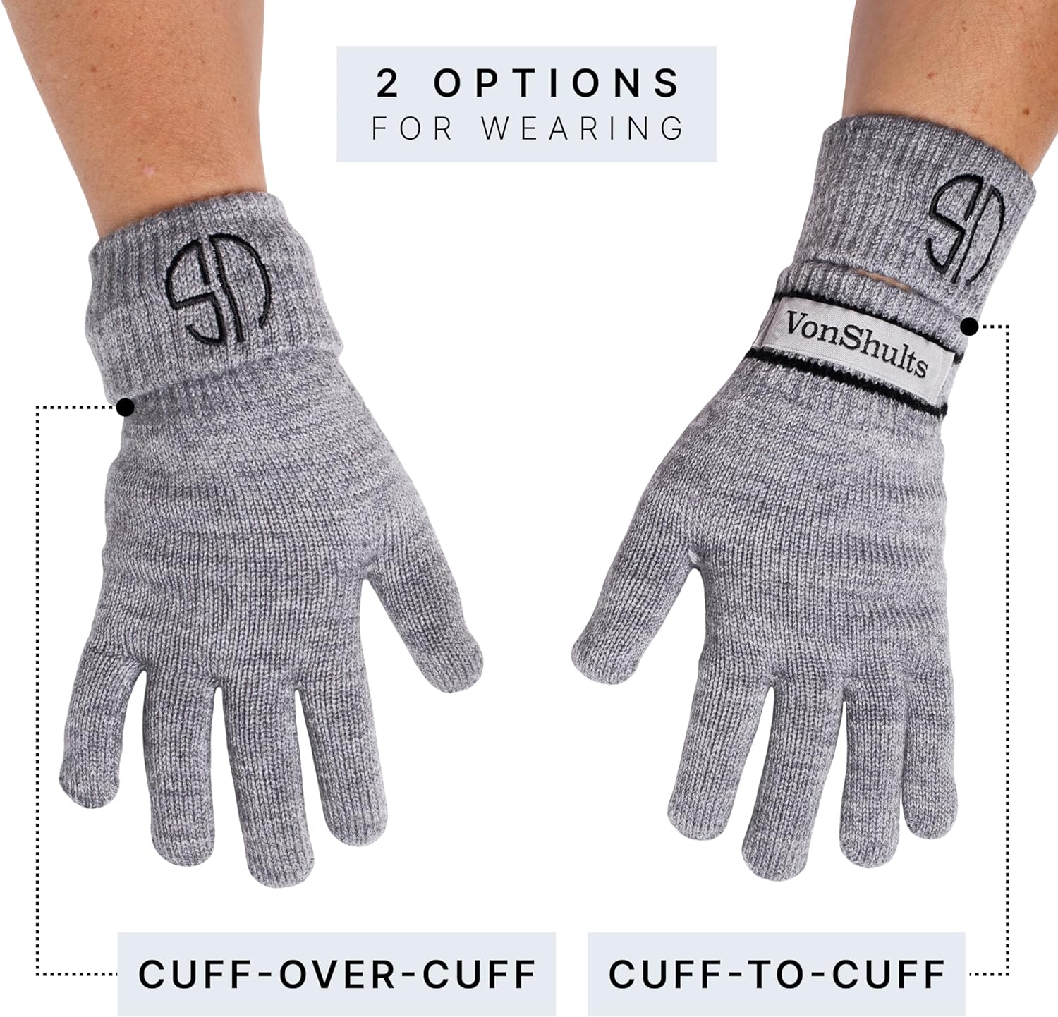 VonShults Merino Wool Winter Gloves Christmas Gift