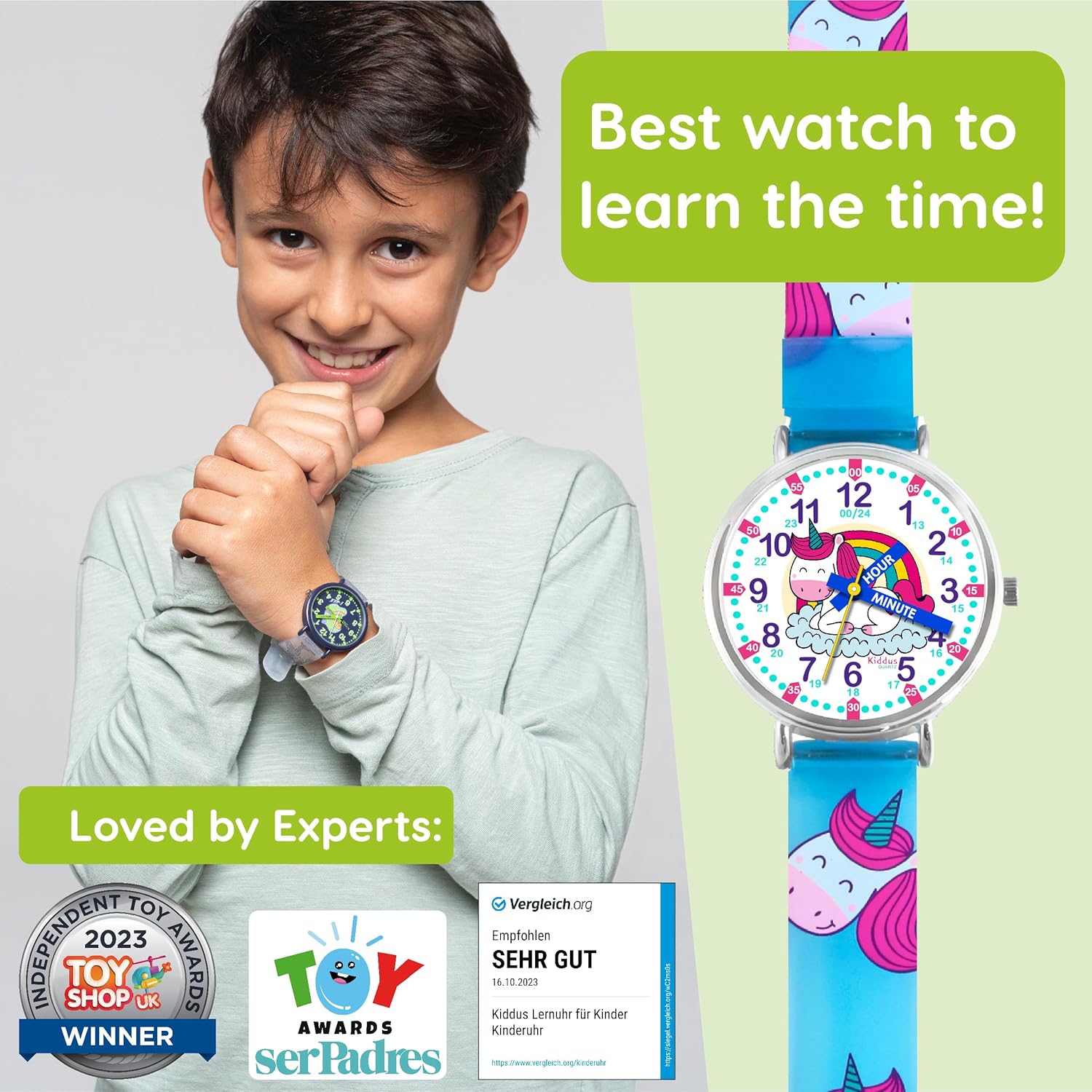 Kiddus Time Teacher Watch for Kids 6-12 years old
