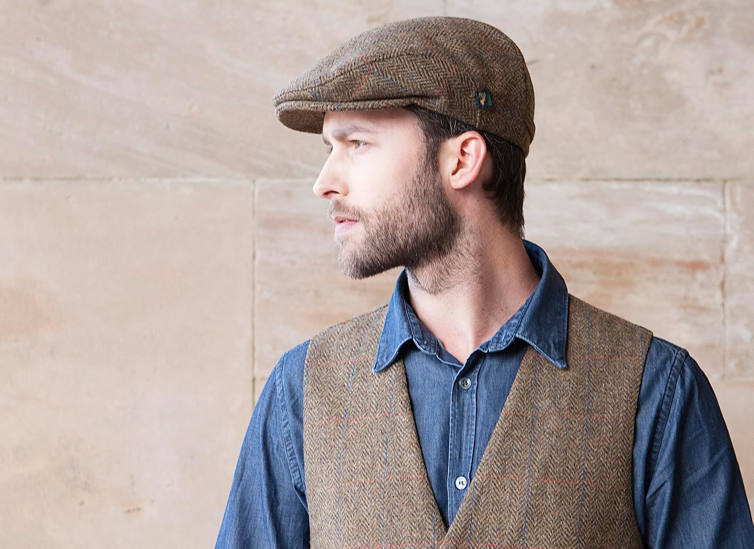 Mugros Weavers Mens Irish Trinity Flat Cap Driving Cap Made in Ireland