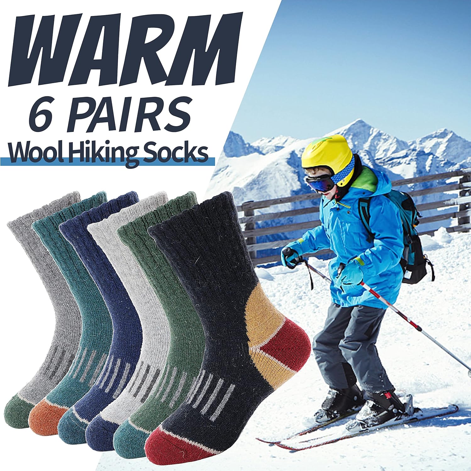 Warm Merino Wool Socks for Kids
