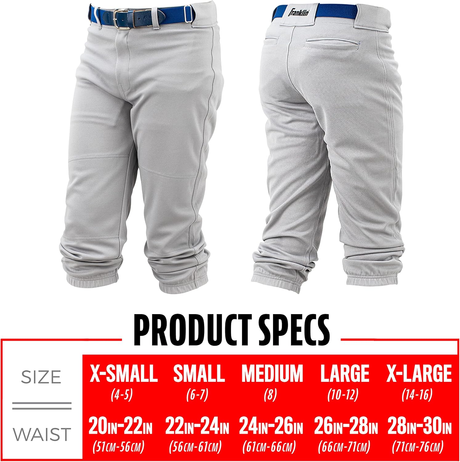 Franklin Sports Youth Baseball Softball Pants - Comfortable Fit