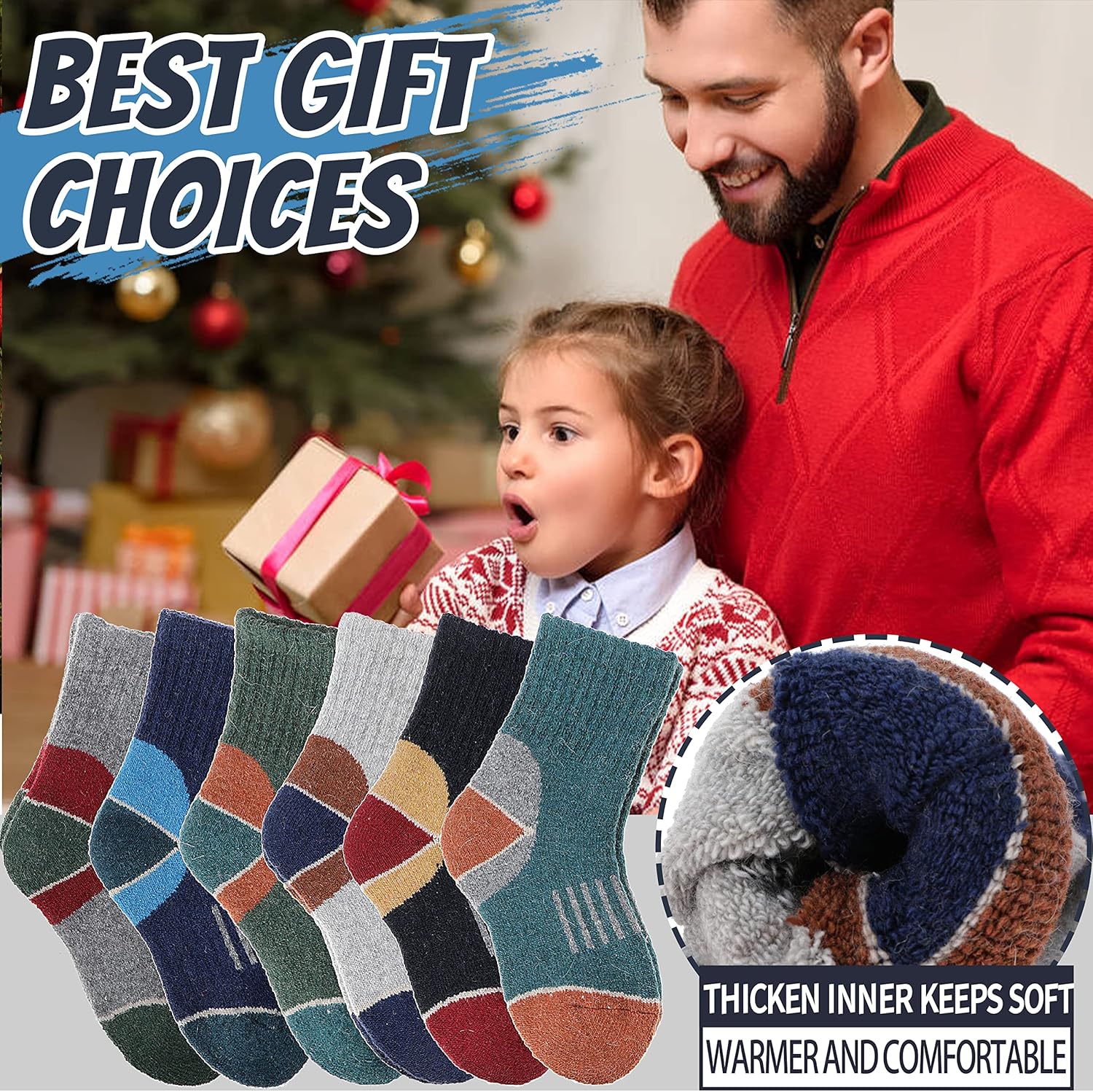 Warm Merino Wool Socks for Kids